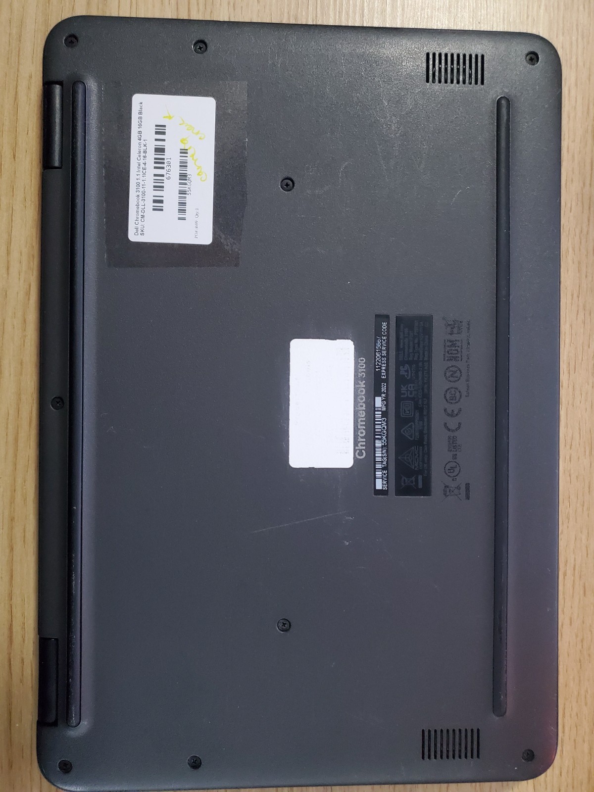Dell Chromebook 3100 11.6″ Laptop / TESTED WORKING / Webcam w/new charger