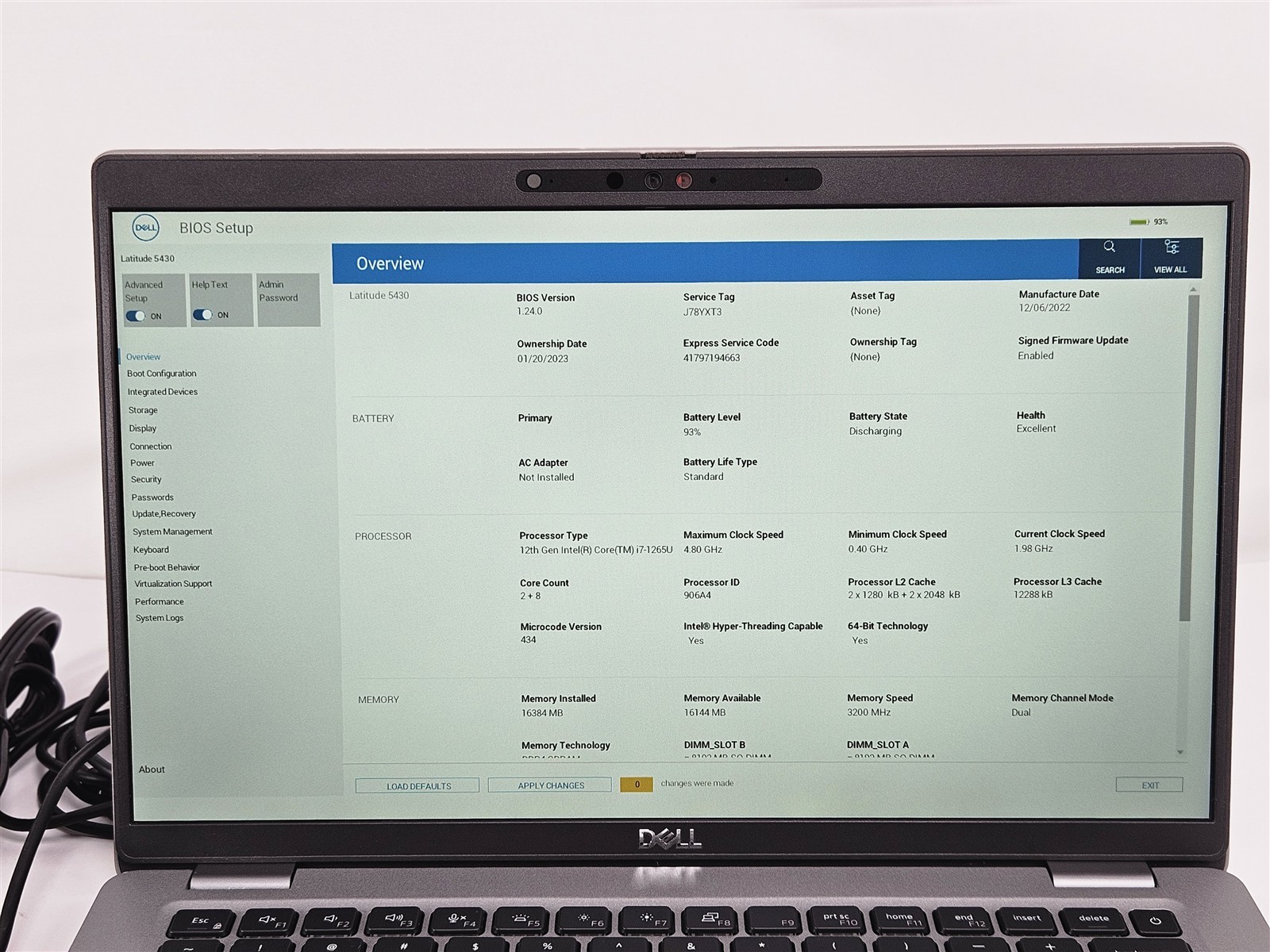 Dell 14″ Latitude 5430 P137G Intel Core i7-1265U 16GB 512GB SSD Gray No OS