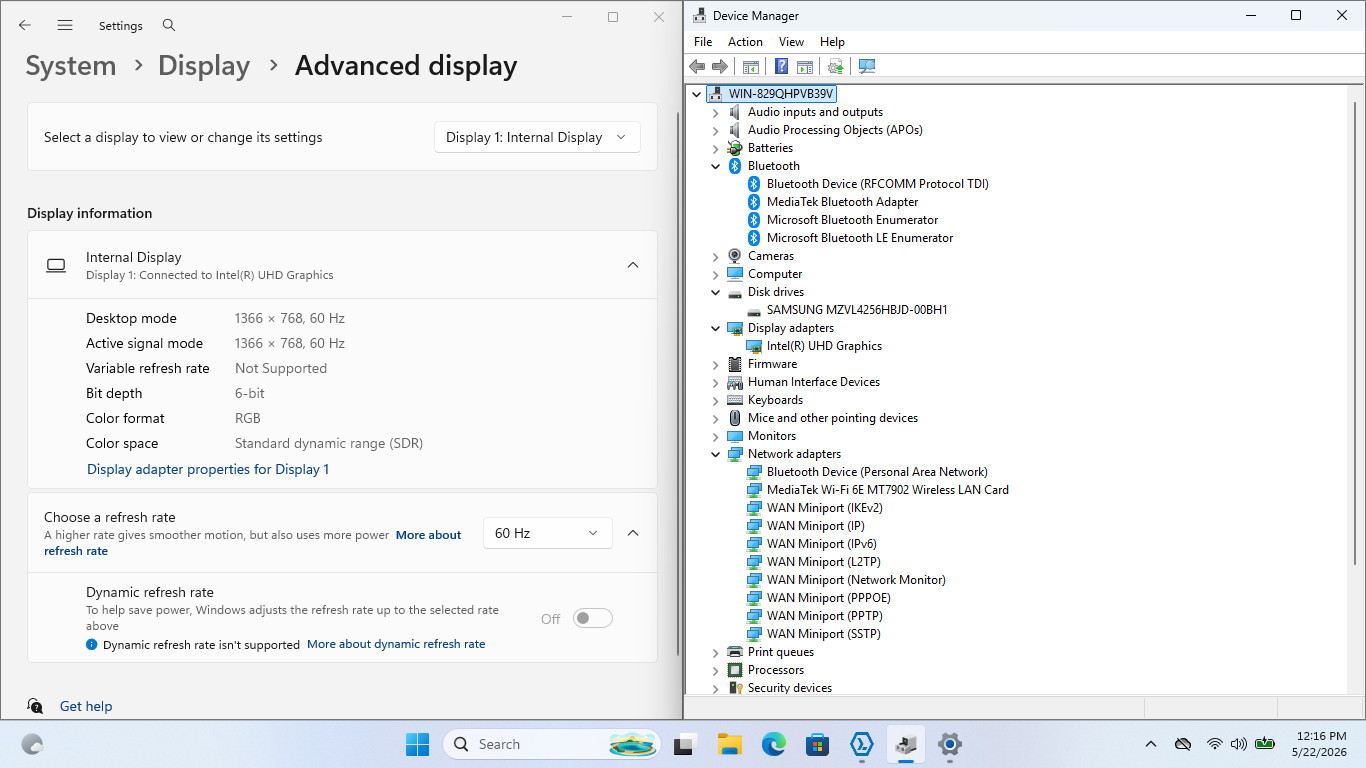 HP Laptop 15-fd0023dx 15″ HD Touch I3-1215U 256GB SSD 8GB W11 Webcam