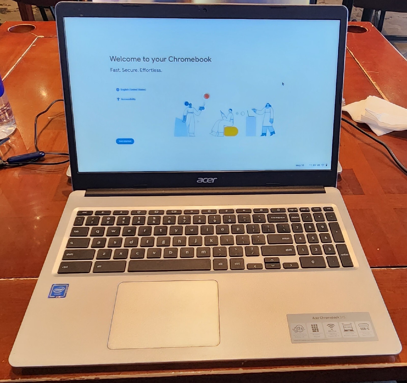 Acer 315 Chromebook 15.6in(64GB eMMC, Intel Celeron N4020, 1.1GHz, 4GB RAM)…