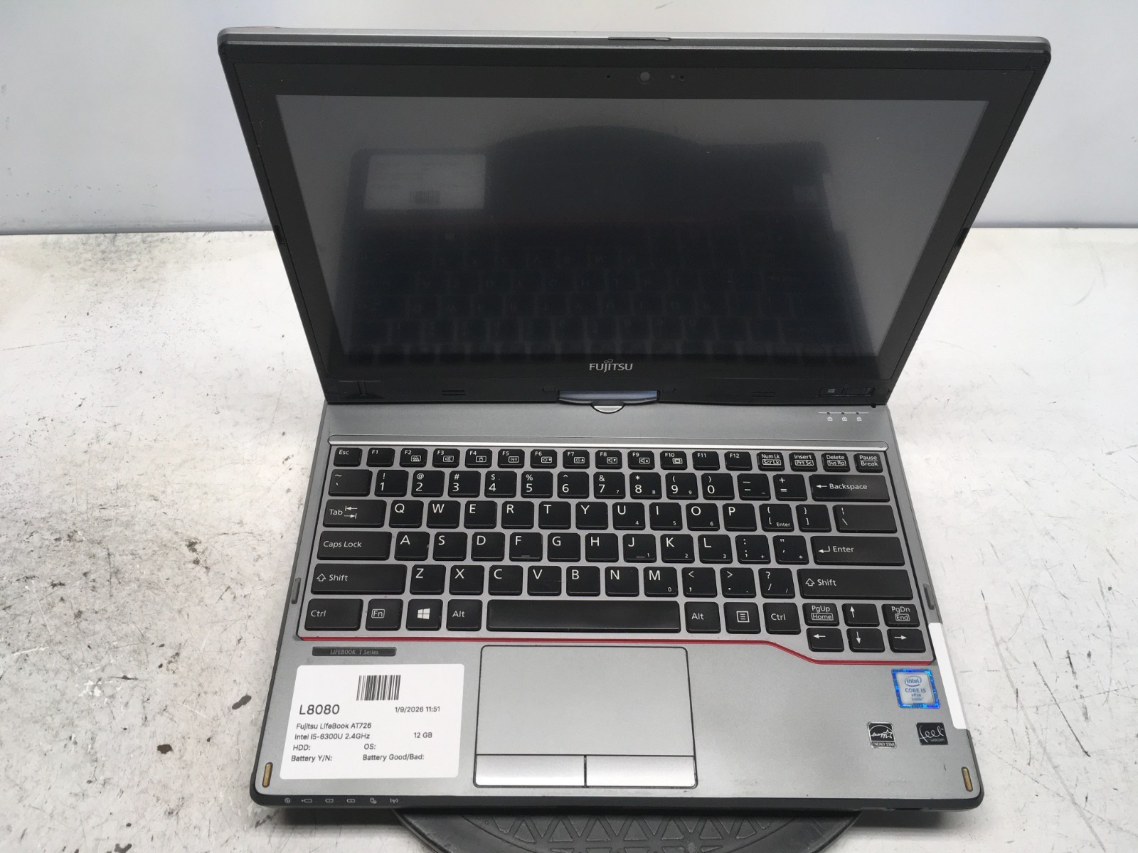 Fujitsu LifeBook AT726 Intel i5-6300U 2.4GHz 12 GB NO HDD