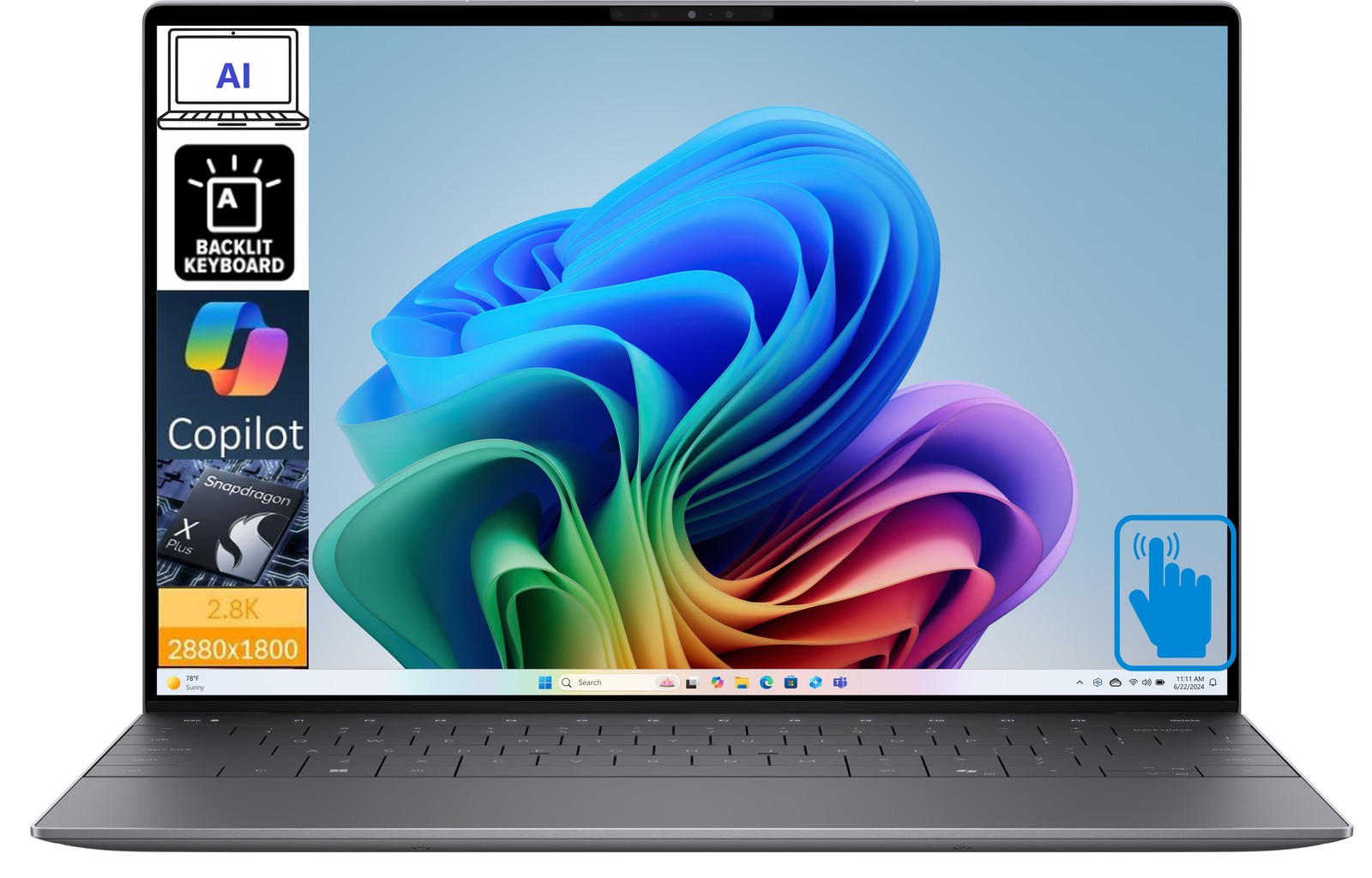 Dell XPS 13 13.4″ 2880×1800 X Elite X1E-80 16GB RAM 512GB SSD Windows 11 Pro