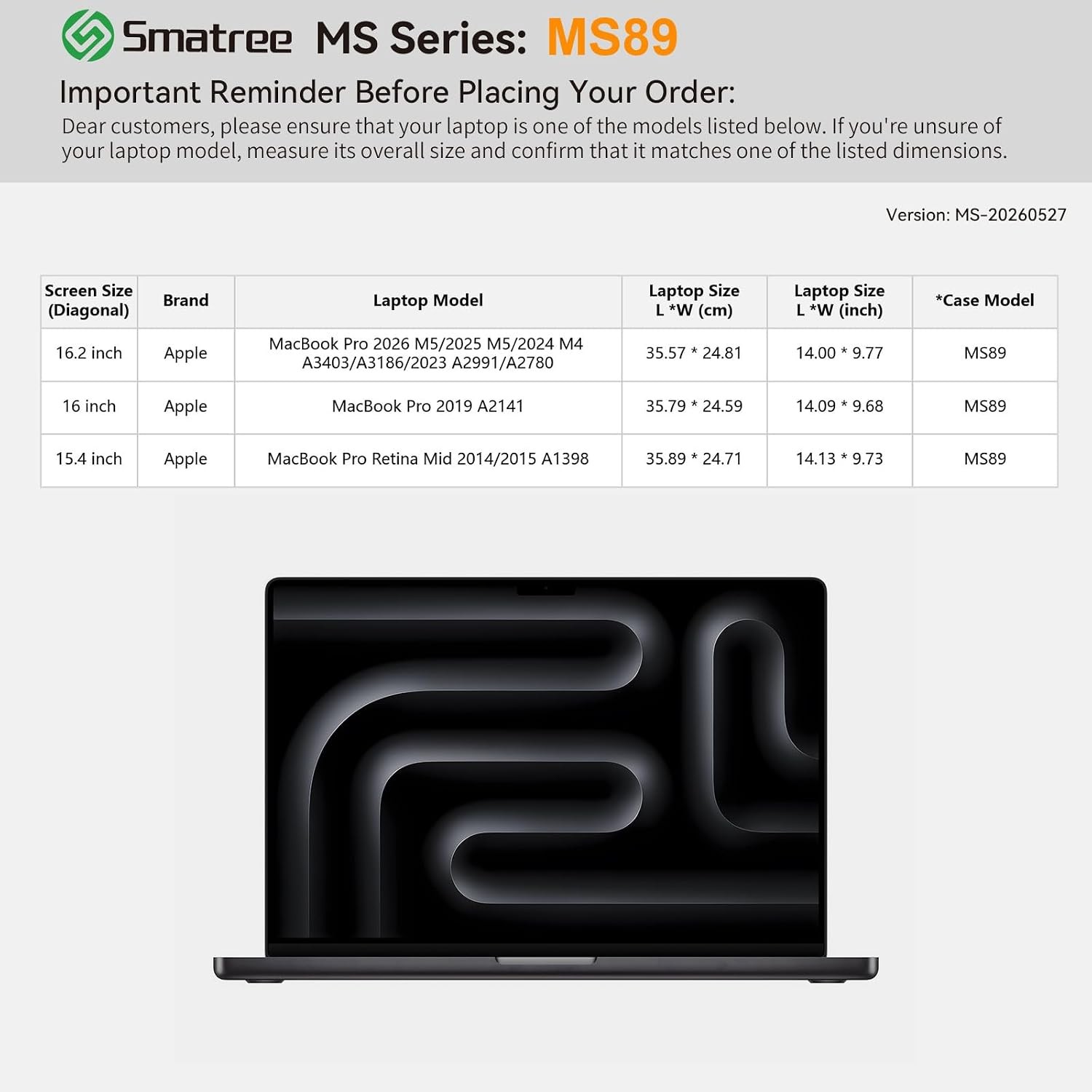 Sleeve for 15.4-16.2 inch MacBook Pro – Hard EVA Protective Case