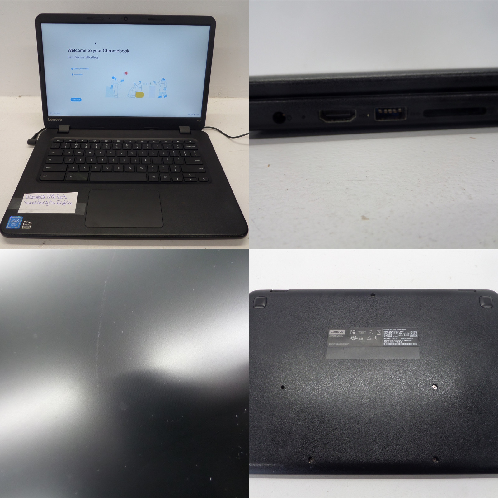 Lot Of 11 Lenovo N42-20 80US 14″ Chromebook 16GB SSD 80US0000US READ DESC.