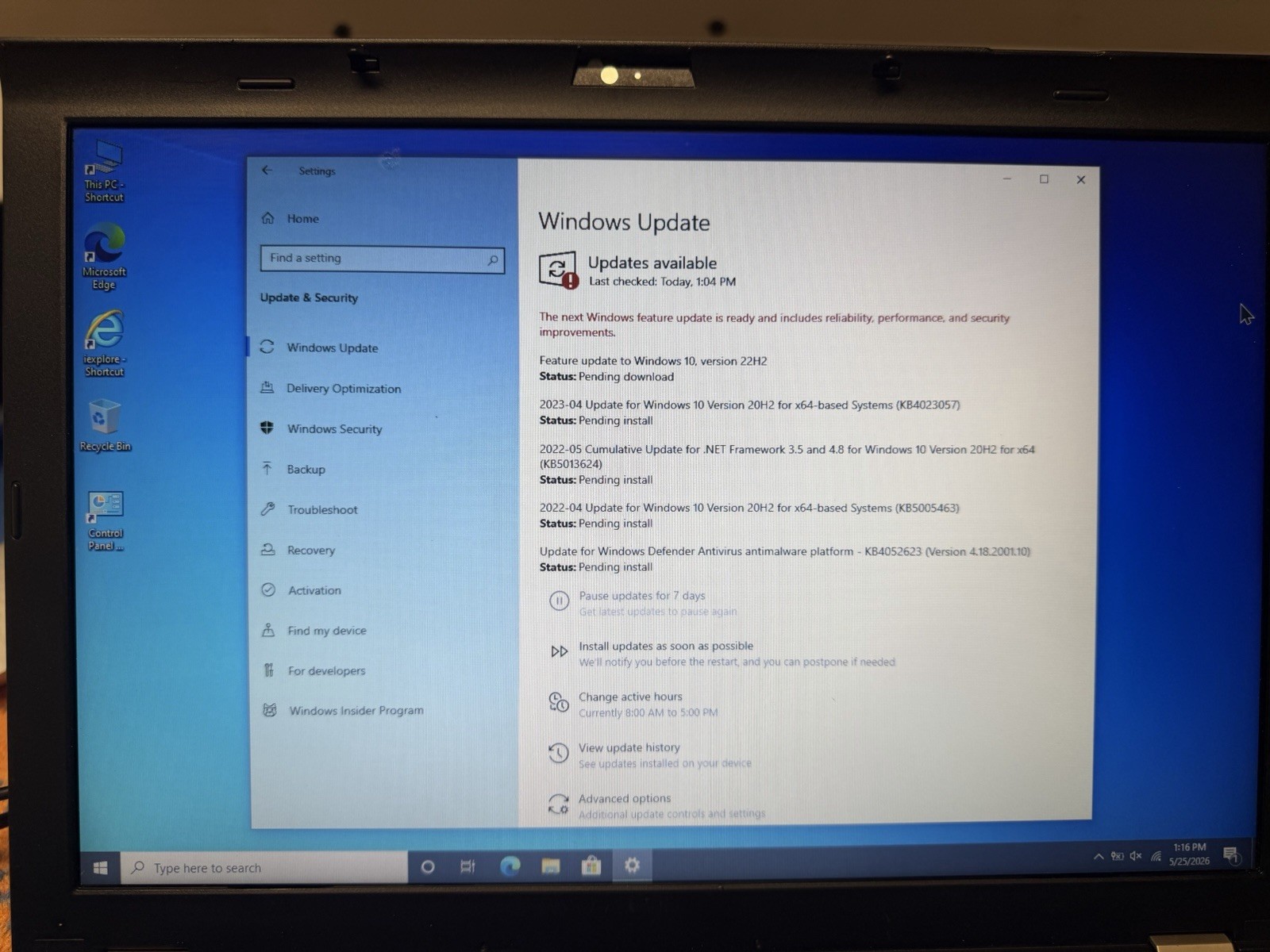 Lenovo Thinkpad T410 14.1” Win10Pro Intel i5-2.40, 4GB, 160GB, DVD-RW, Wifi #002