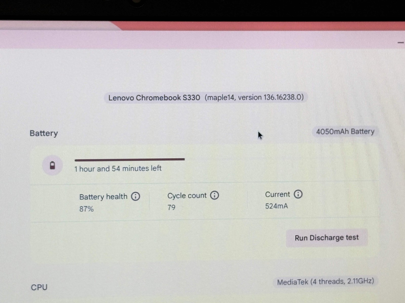 Lenovo Chromebook S330 14-inch MediaTek 4GB RAM 32GB eMMC
