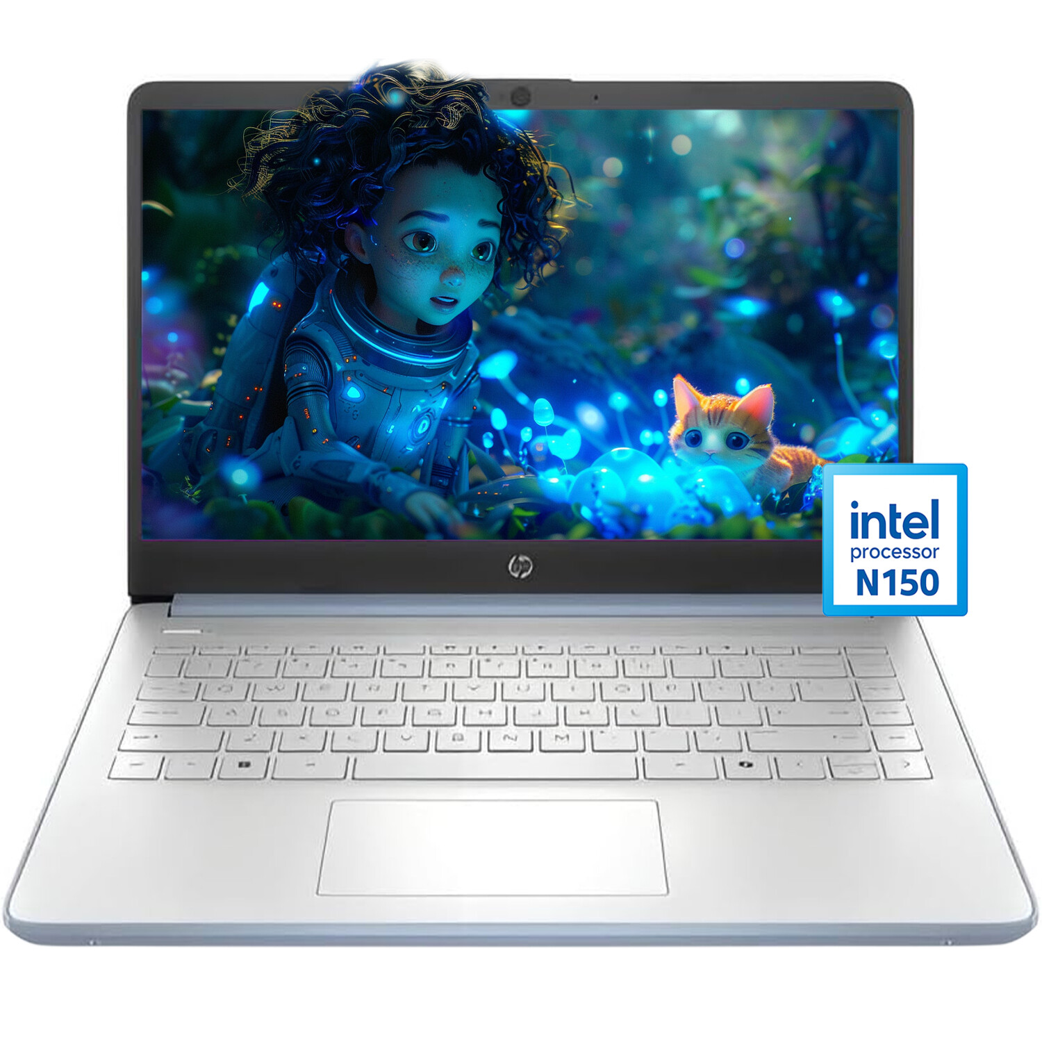 HP 14″ Laptop UpTo 3.6GHz Intel Processor N150 UpTo 16GB RAM 128eMMC – open box
