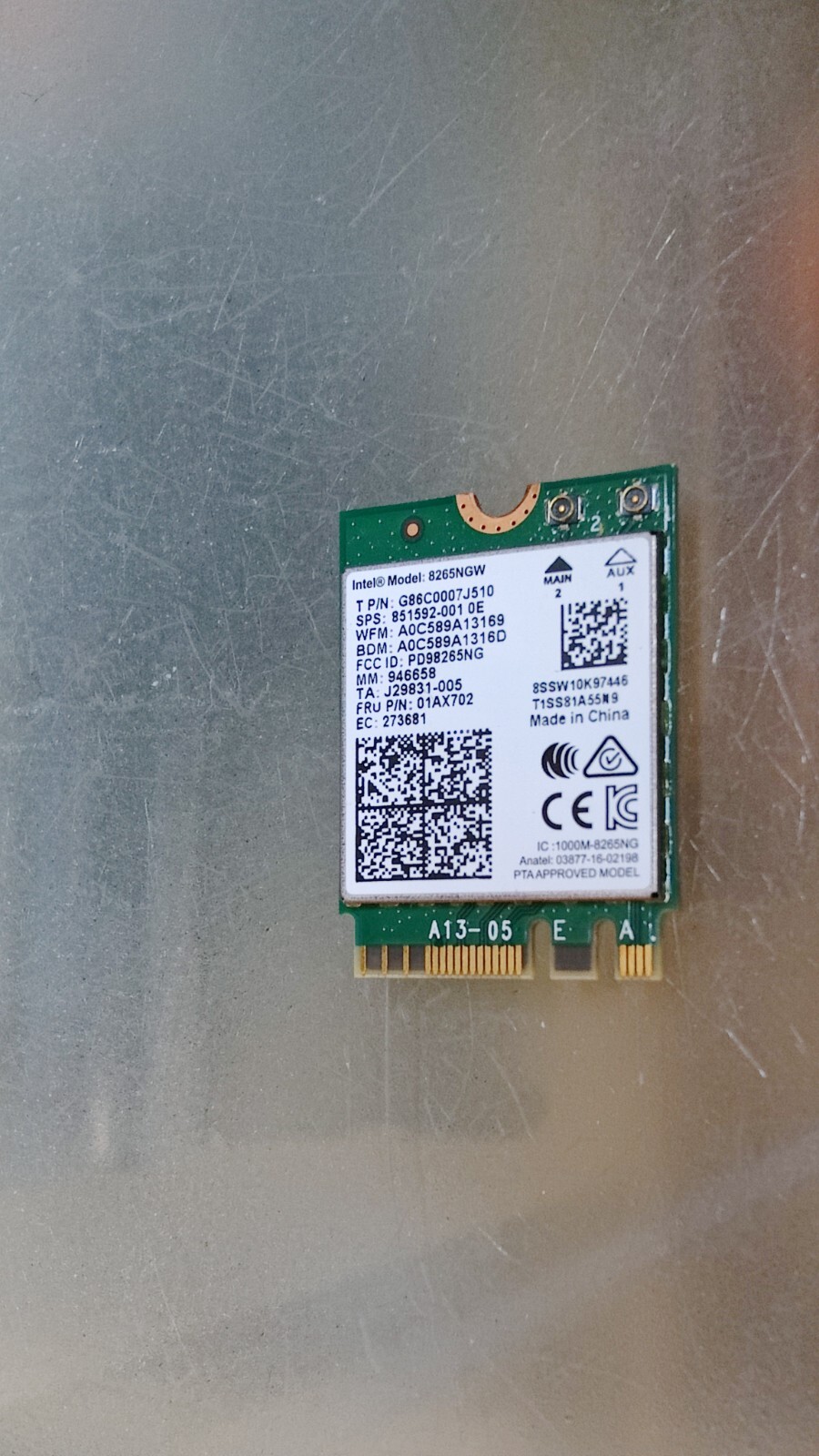ASUS X412D X540U F540 R5412 R541 X541 X540 SCHEDA WIFI DUAL COMBO NGFF 01AX702