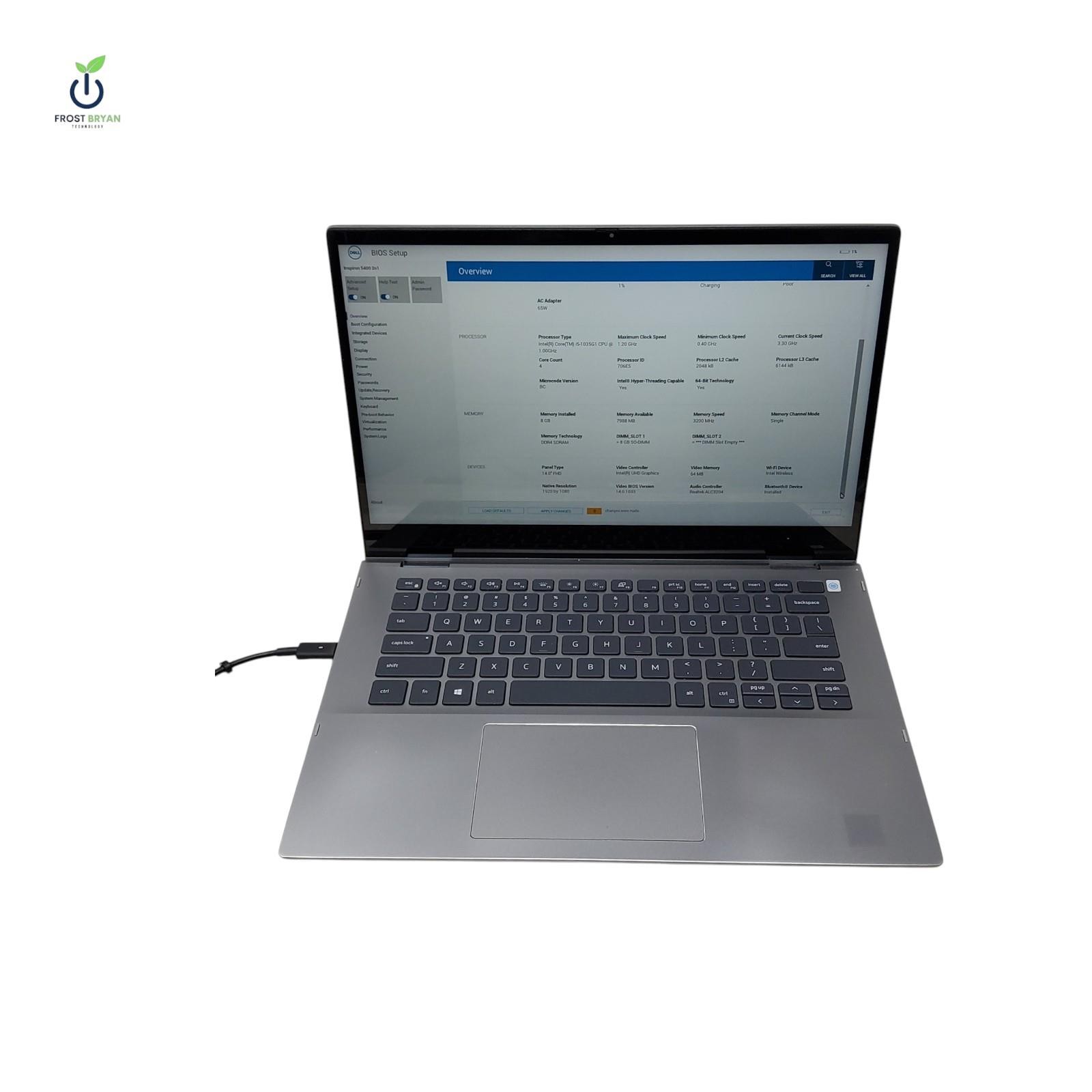 DELL Inspiron 5400 2n1 Laptop i5-1035G1@1.00GHz 8GB 256GB No OS Grade C [READ]