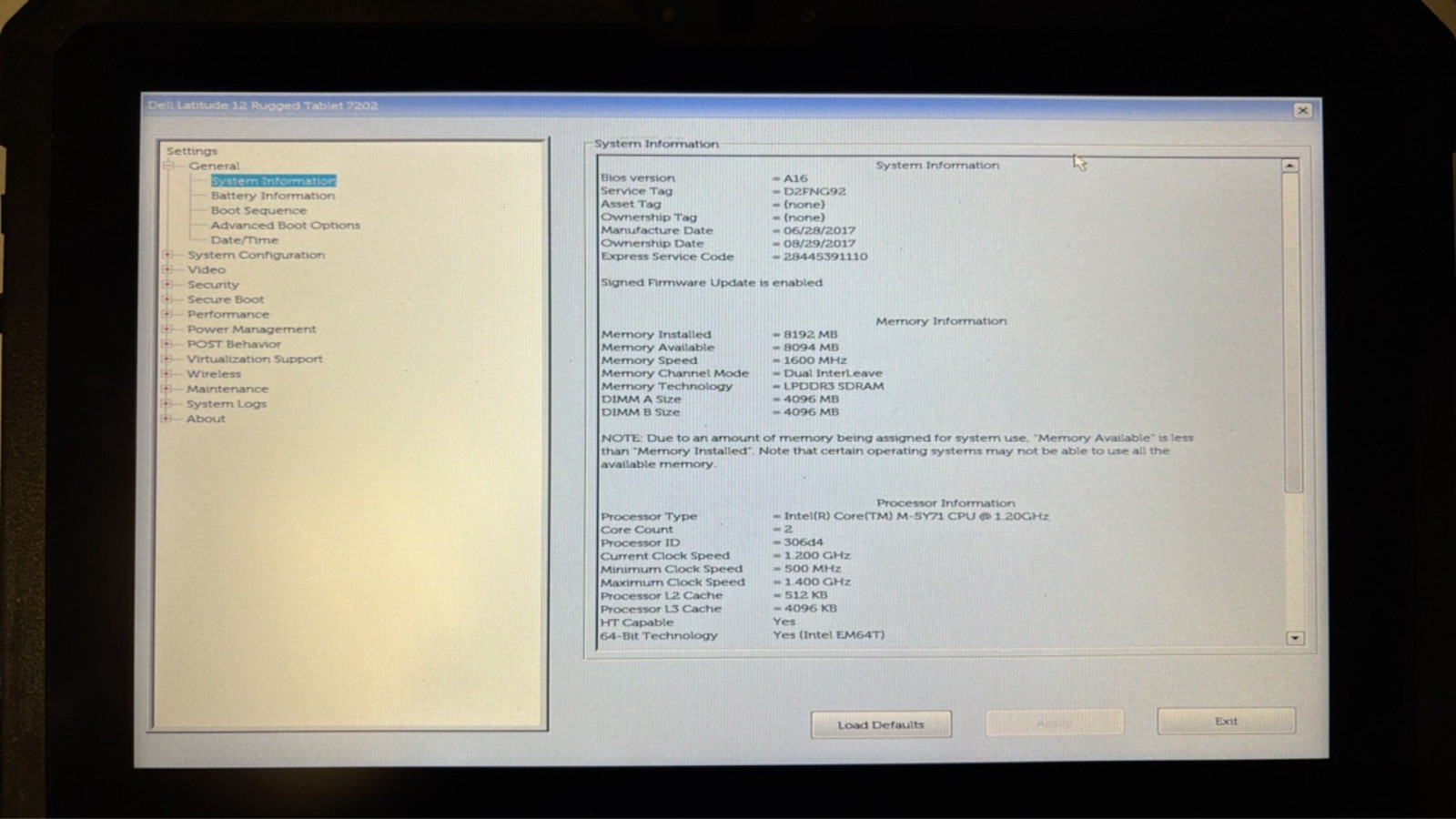 Dell Latitude 7202 11.6″ Core M-5Y71 8GB RAM 256GB SSD RUGGED Touch for Parts-5