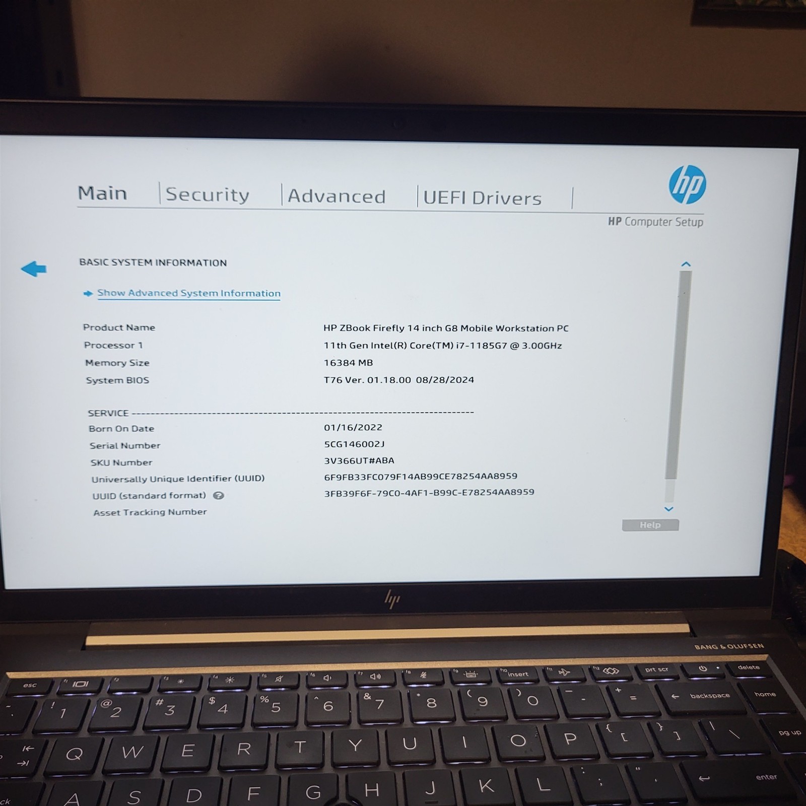 Scratched LCD HP ZBook Firefly 14 G8 Intel i7-1185G7 3GHz 16GB 512GB SSD