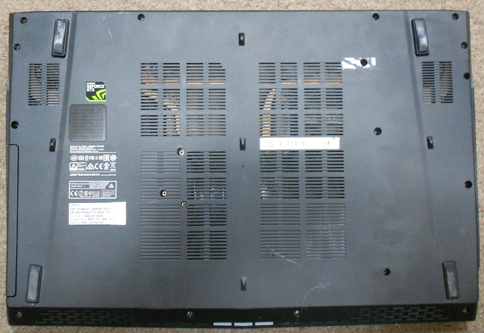 Asus G72GX Intel Core i7 nvidia GTX960M Laptop Untested As/Is 0528-01M