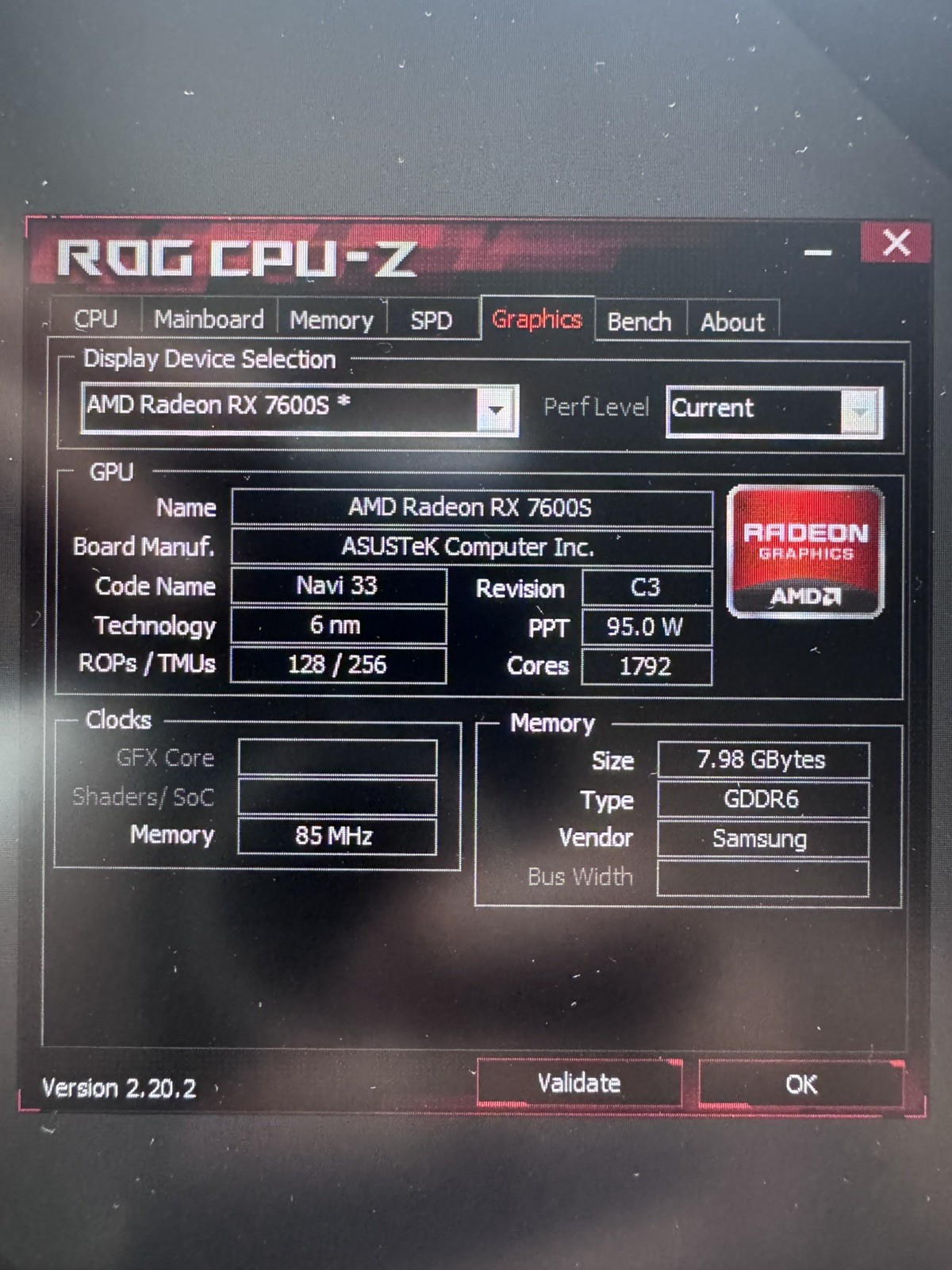 ASUS TUF A16 Gaming Laptop Ryzen 7 7735HS, AMD RX 7700S No Ram/ No Ssd For Parts