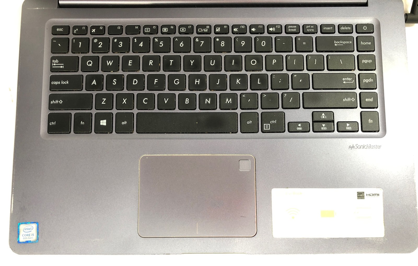 Asus Vivobook F510, Intel Core i5-8250U @1.60 GHz, 8GB RAM 1TB HDD 125GB SSD W11