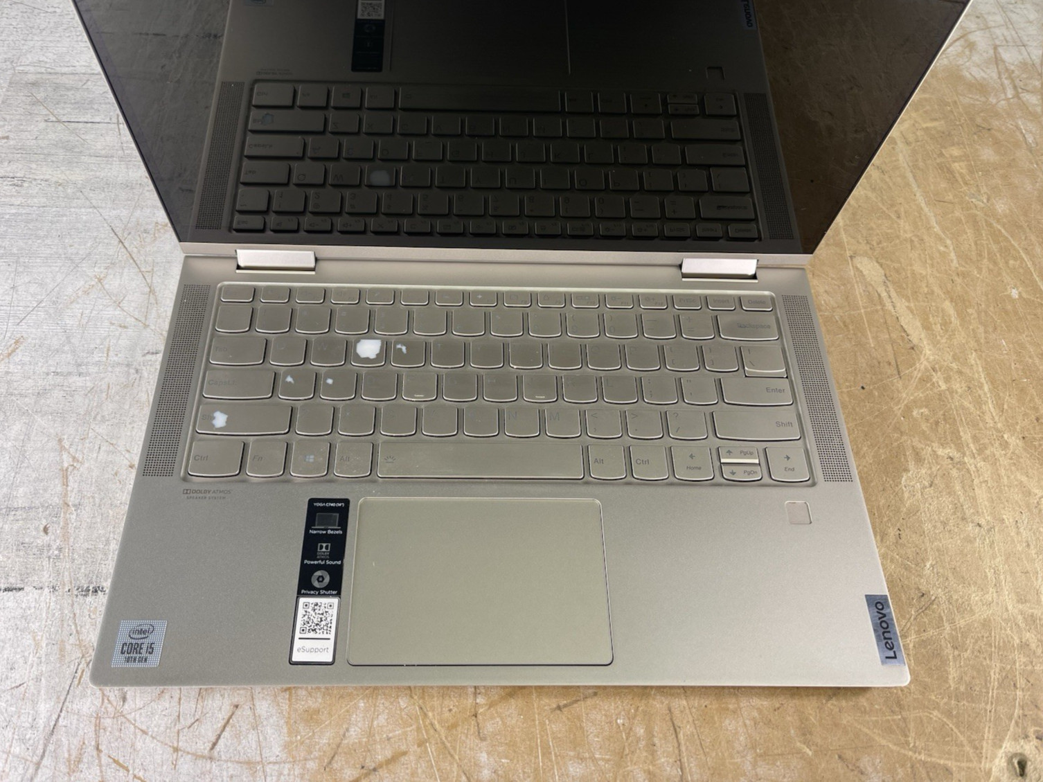 LENOVO YOGA C740-14IML i5-10210U @ 1.60GHz, 8GB RAM, NO HDD/OS – (FOR PARTS)