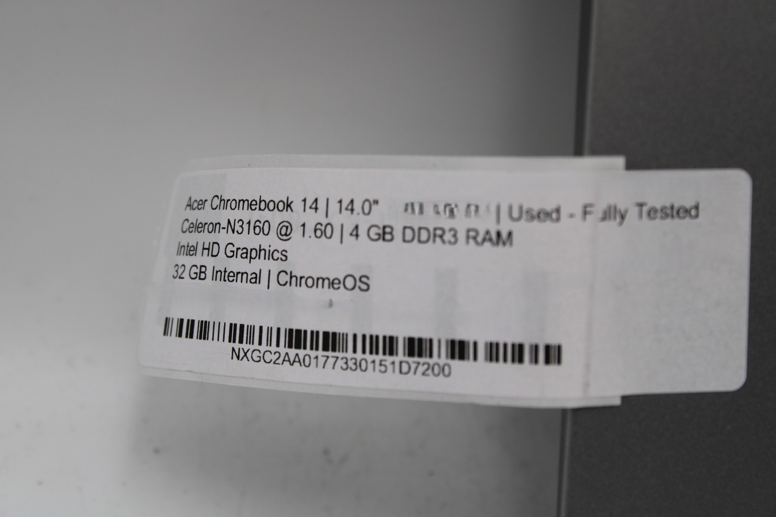 Acer Chromebook 14 N16P1 _ Celeron N3160 @ 1.6 _ 4GB / 32GB _ ChromeOS