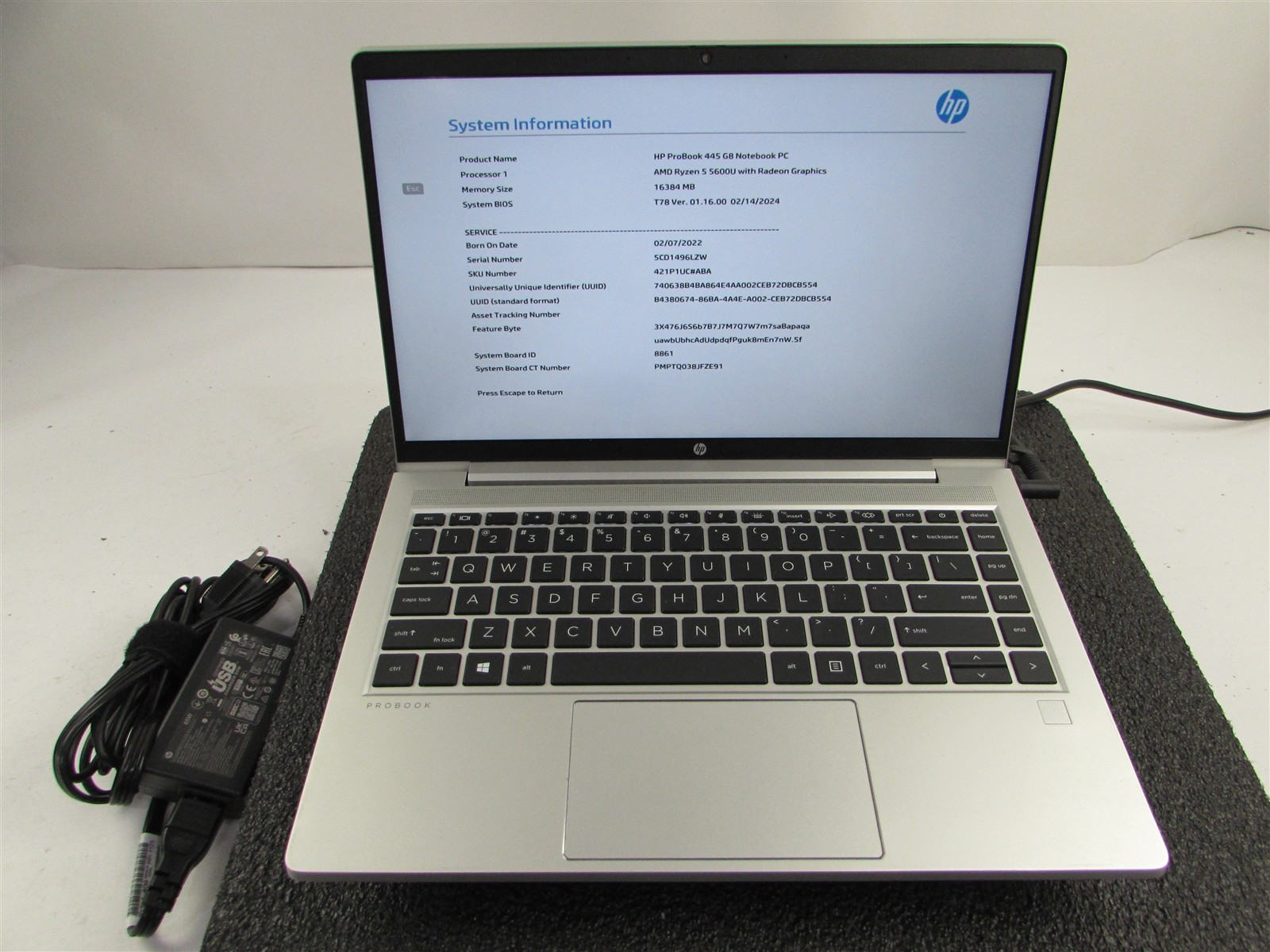 HP PROBOOK 445 (G8) FHD AMD RYZEN 5 5600U 512GB SSD 16GB RAM AMD GPU WIN 11 PRO