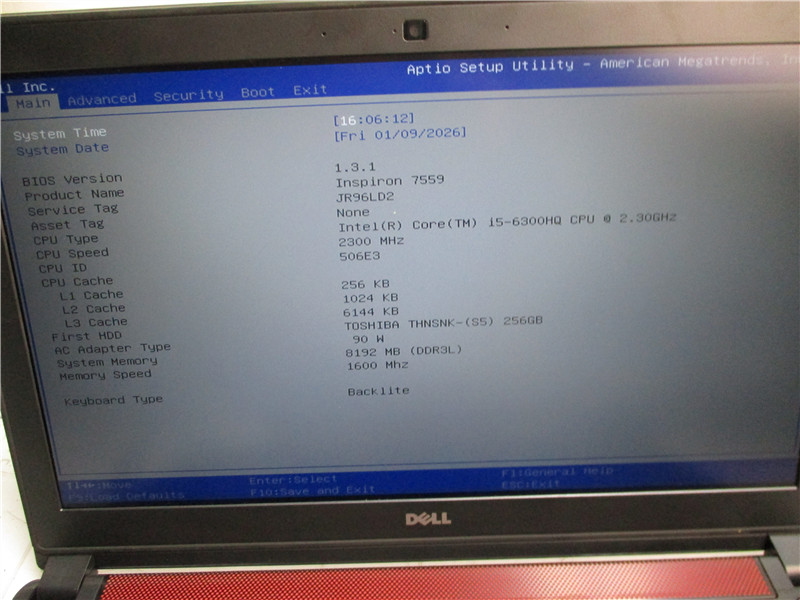 Dell Inspiron 7559 Laptop i5-6300HQ 2.3GHz 8GB 256GB SSD GTX 960M Win10 COA