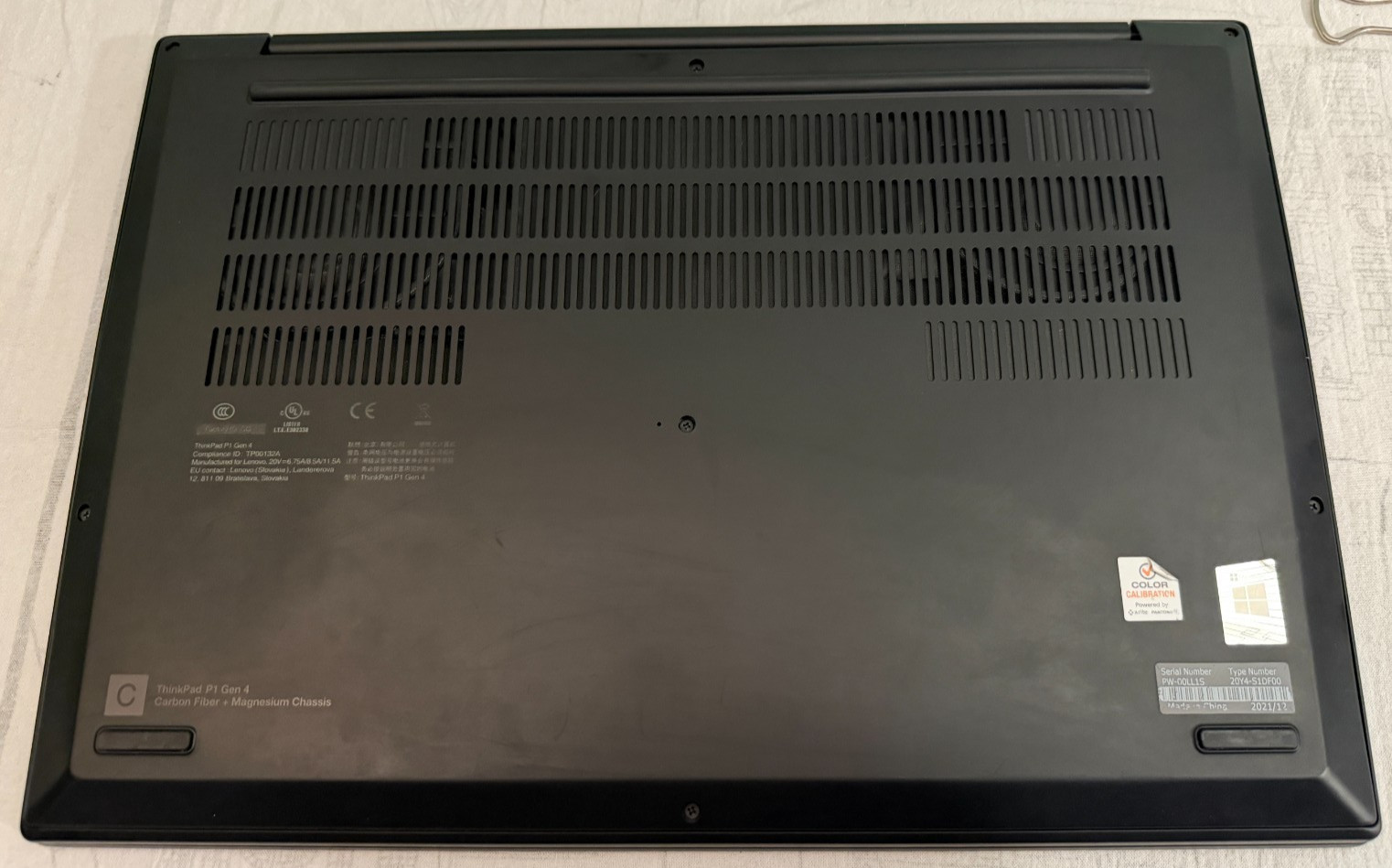 Lenovo ThinkPad P1 Gen 4 16″ WQUXGA 512GB SSD, Intel Core i7 11th Gen, 16GB RAM