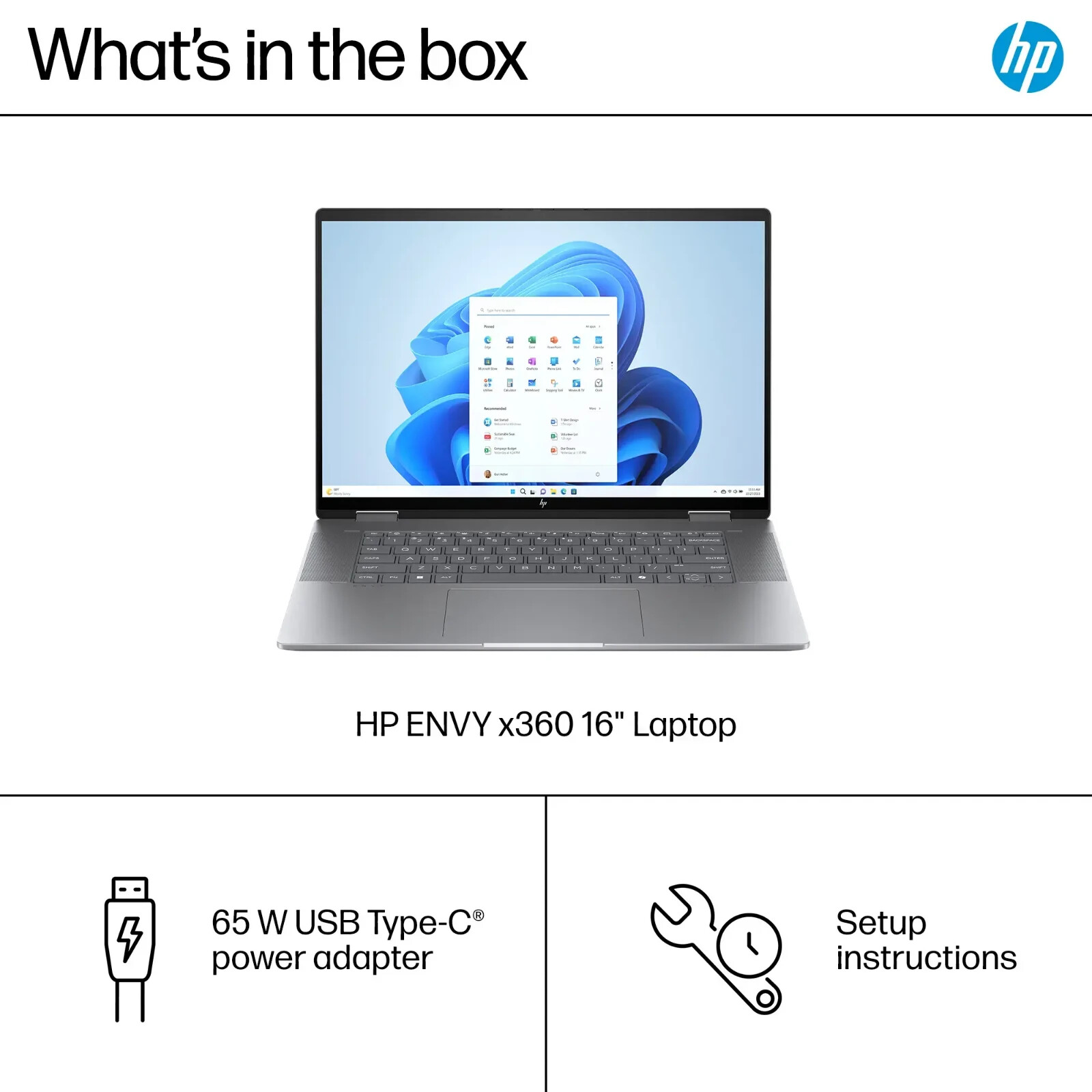 HP Envy 16″ 2K Touch 2-in-1 Laptop – Ryzen 5 – 8GB RAM 512GB SSD – Meteor Silver
