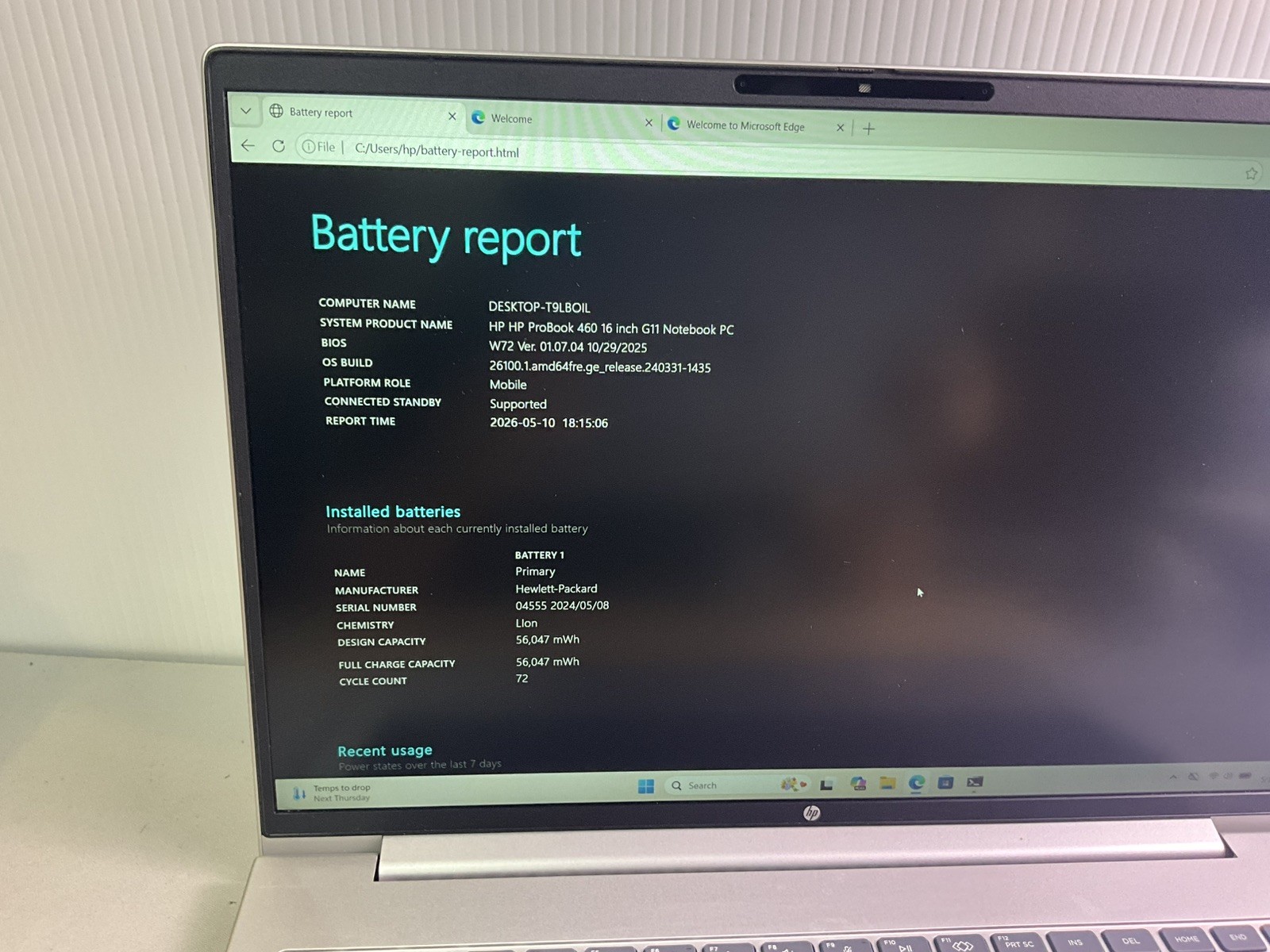 HP ProBook 460 G11 16″ – Intel Core Ultra 7 155U 16GB RAM 512GB SSD WIN11#72