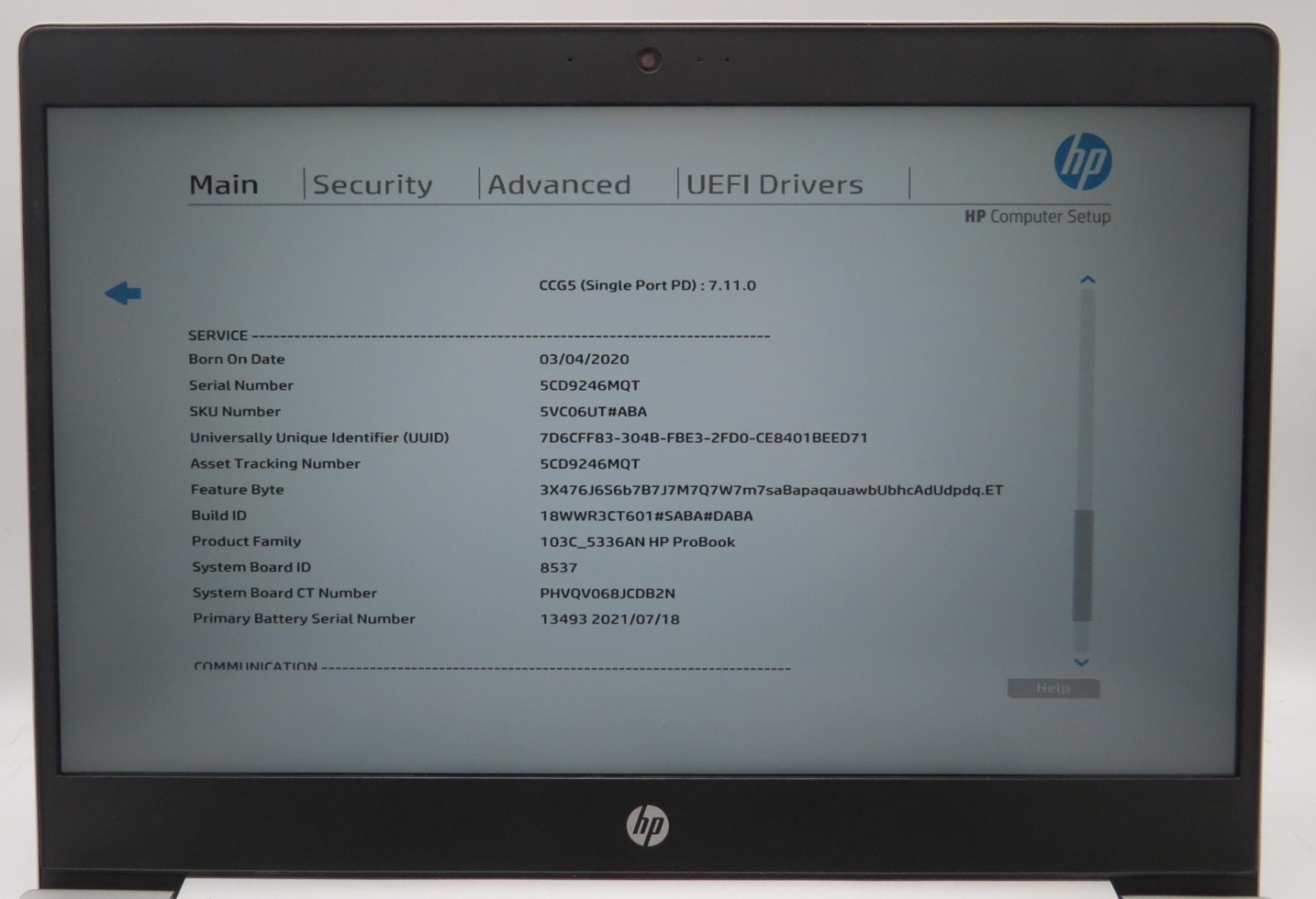 HP ProBook 440 G6/i5-8265U @ 1.60GHz/8GB RAM/No SSD/No OS *READ*