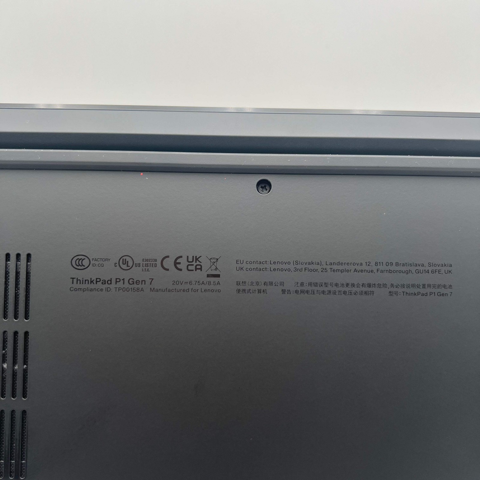 Lenovo ThinkPad P1 Gen7 Laptop Ultra 9 32GB 1TB RTX 4070 Mint – 100% battery