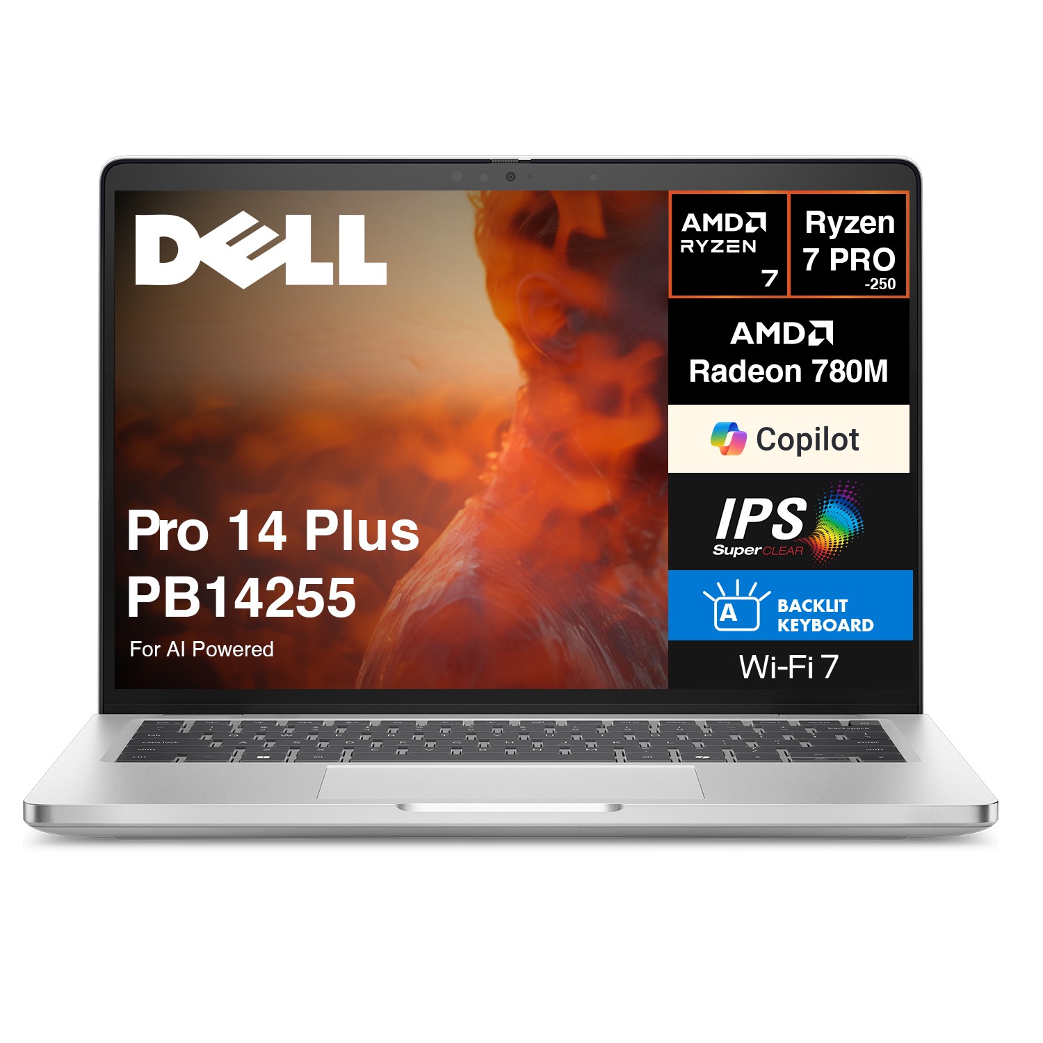 Dell Pro 14 Plus 14″ 1920×1200 Ryzen 7 PRO 250 16GB RAM 512GB SSD Windows 11 Pro
