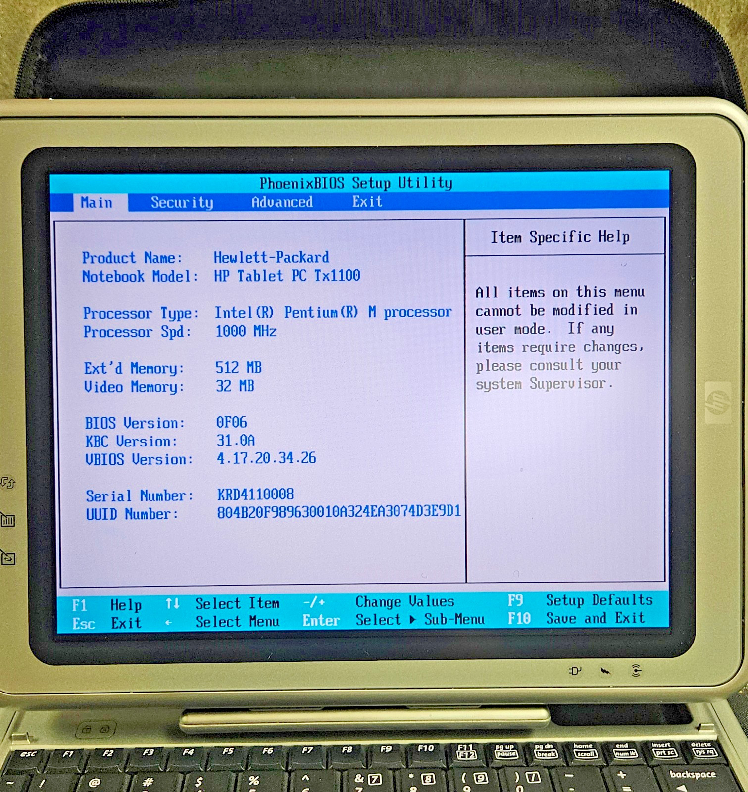 Compaq Tablet PC TC1000 10.4″ HD, 512MB RAM 80GB Hard Drive READ
