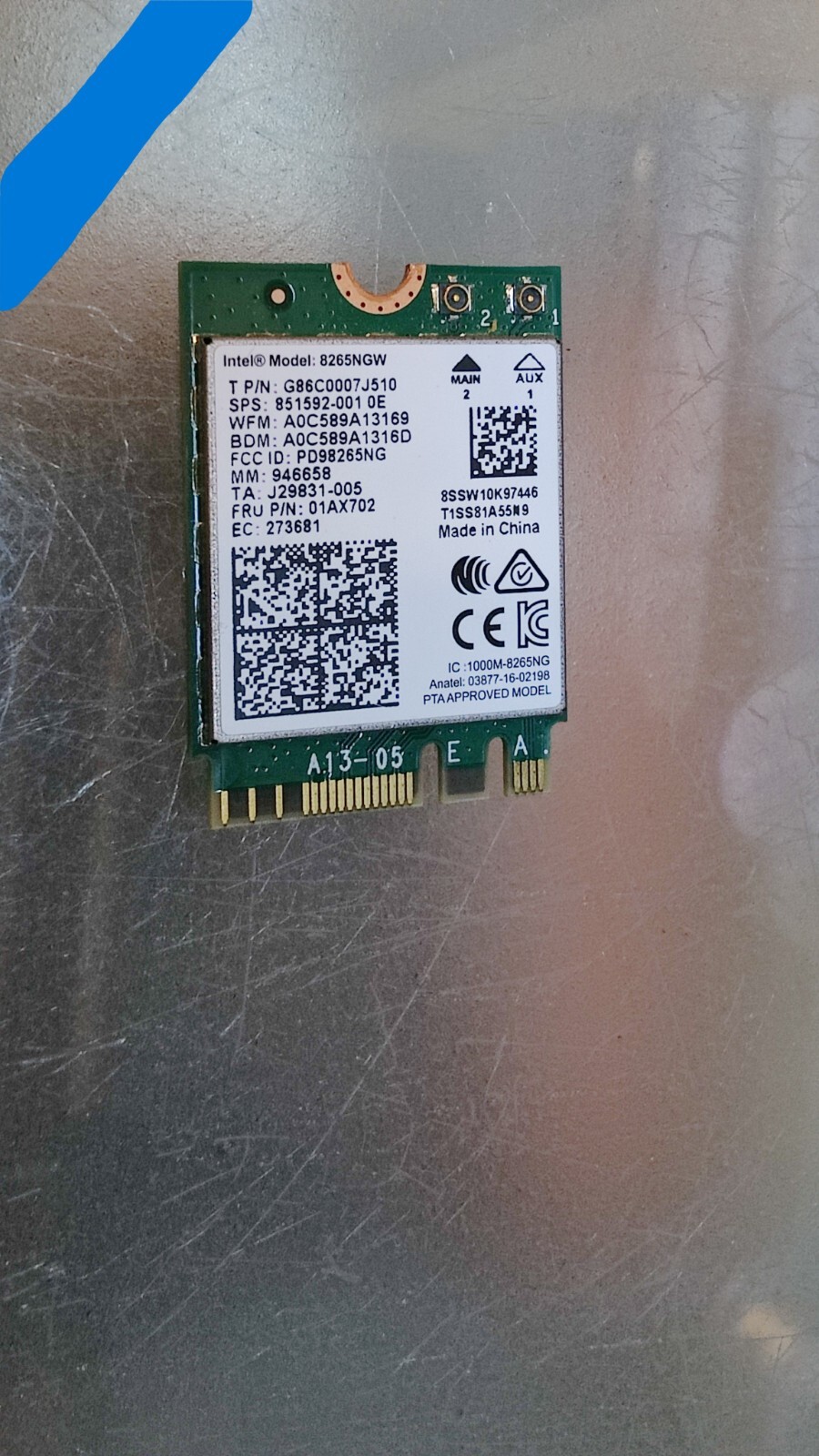 ASUS X412D X540U F540 R5412 R541 X541 X540 SCHEDA WIFI DUAL COMBO NGFF 01AX702