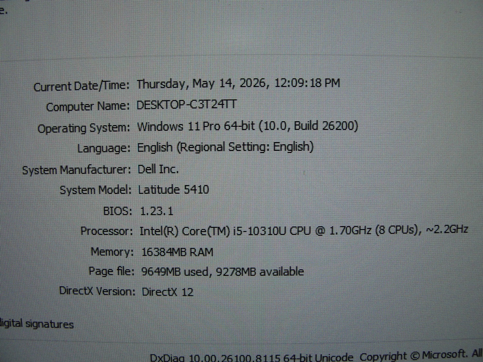 Dell Latitude 5410 14″ FHD i5 10310U @ 1.7GHz 16GB 128GB eSIM Excellent Battery
