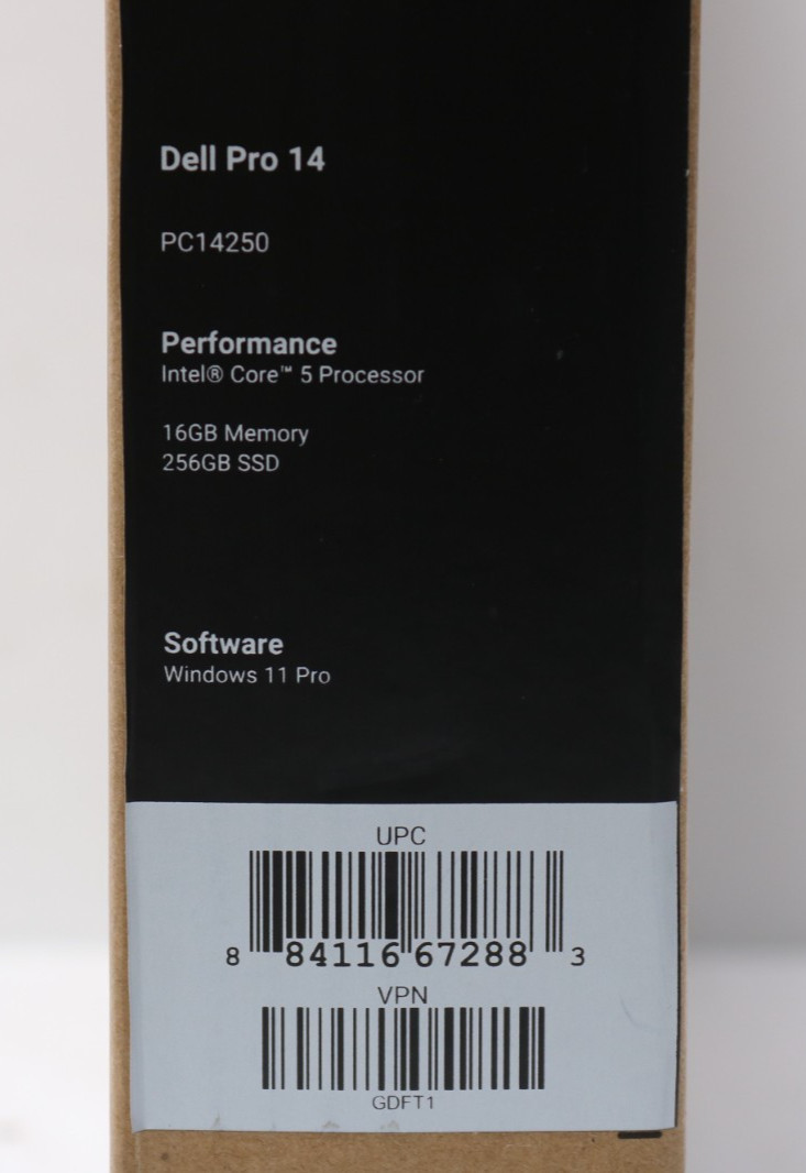 Dell Pro 14 PC14250 14″ Intel Core 5 120U 16GB RAM 256GB SSD – Magnetite – NEW!