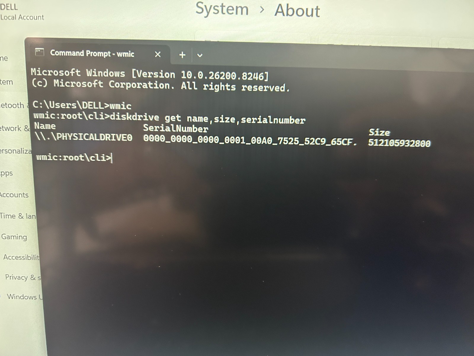 DELL 15 DC15255 G8MK9, AMD Ryzen 7 7730U, 2.00 GHz, 16 GB RAM, 512 GB NVMe