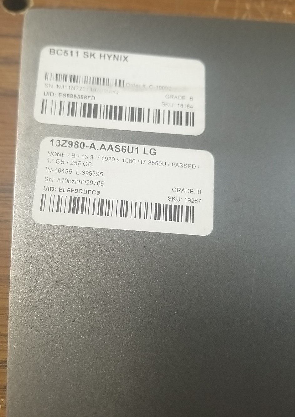 LG Gram 13Z980-A Laptop W/ i7-8550U 1.80GHz, 12GB, 256GB. *READ⬇️*