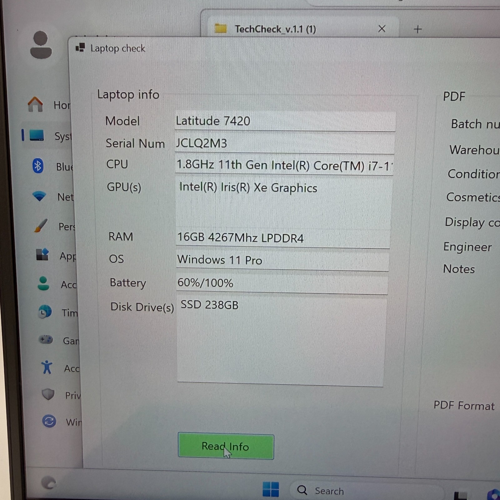 Dell Latitude 7420 i7-1185G7 16GB RAM 256GB SSD 14″ FHD Win 11 Pro Laptop Fair