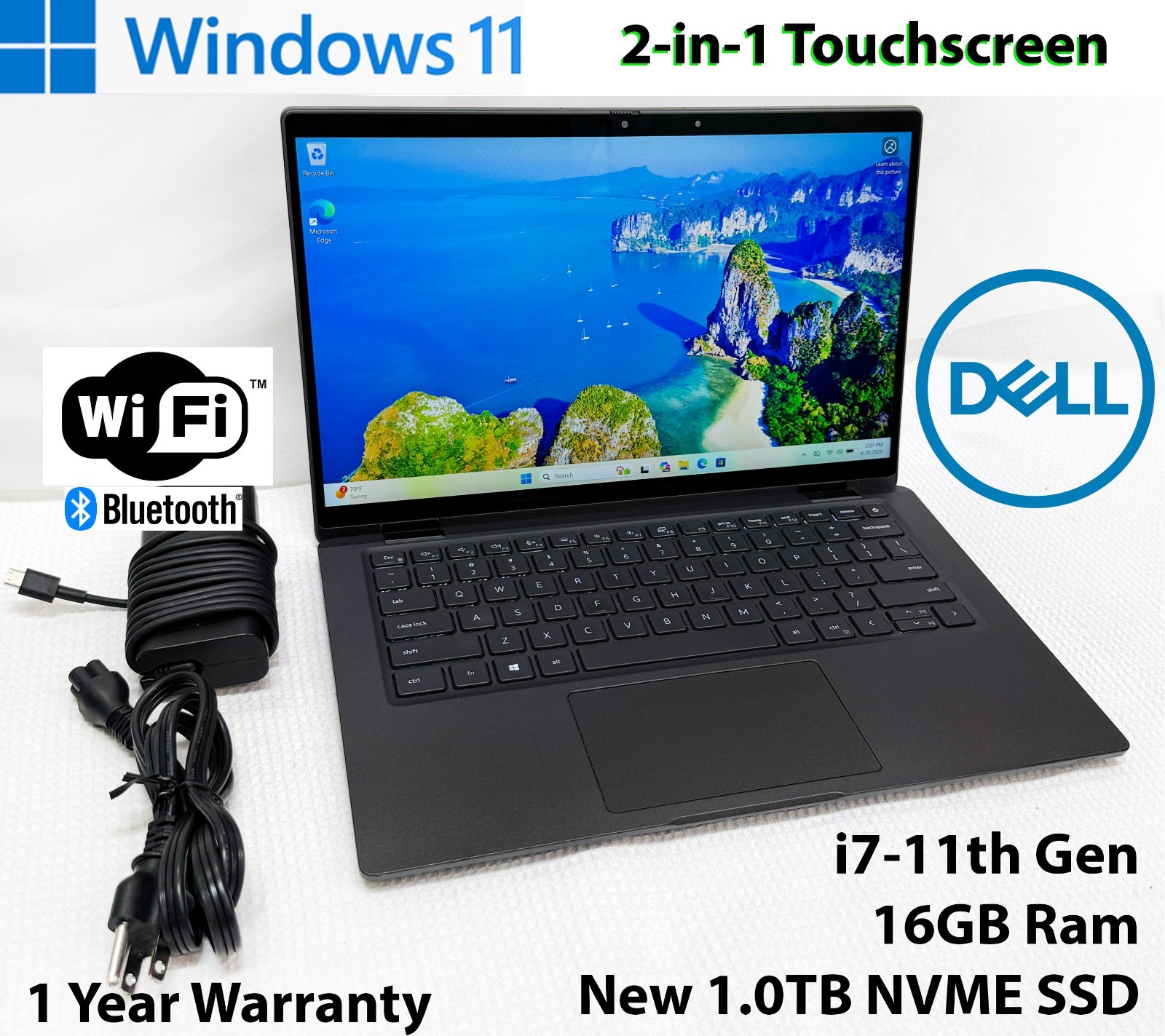 Dell Latitude 7420 14″ 2-in-1 TOUCH, i7-11th Gen-16GB Ram-NEW 1TB NVME, 4x Pack