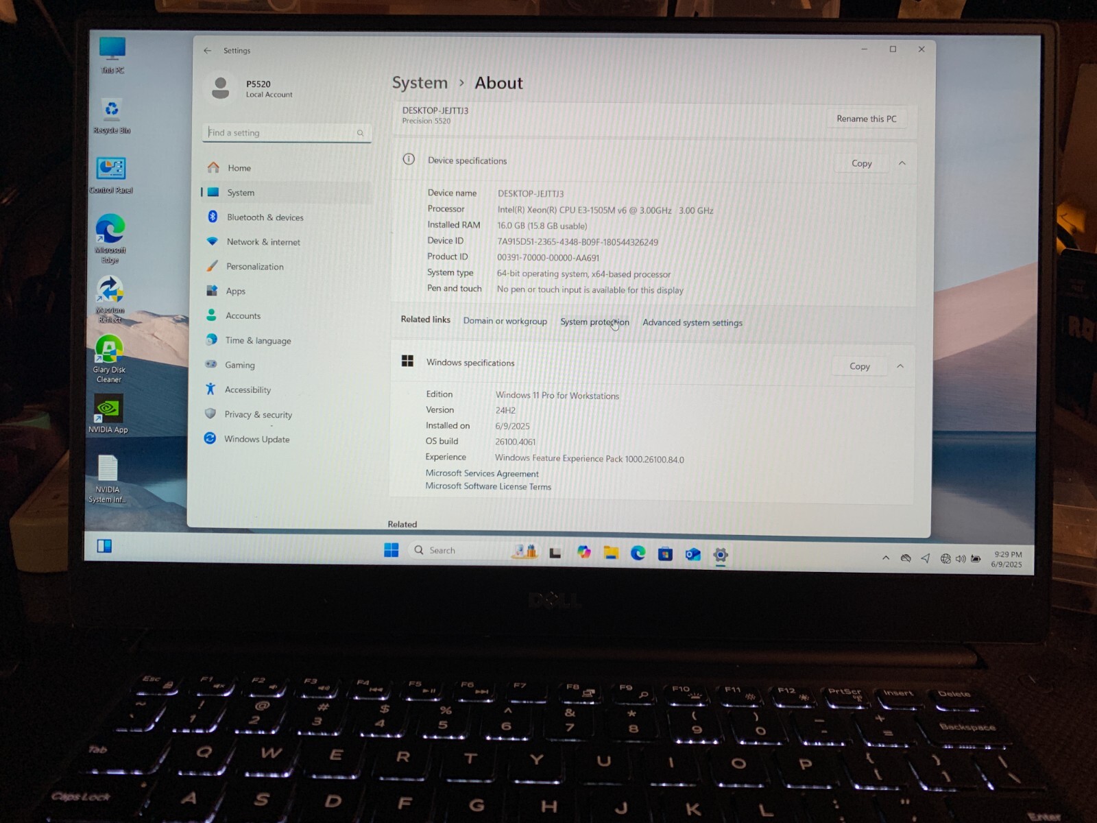 Dell Precision 5520 Nvidia M1200 Xeon E3 1505M, 16GB – 256GB +512 Windows 11 Pro