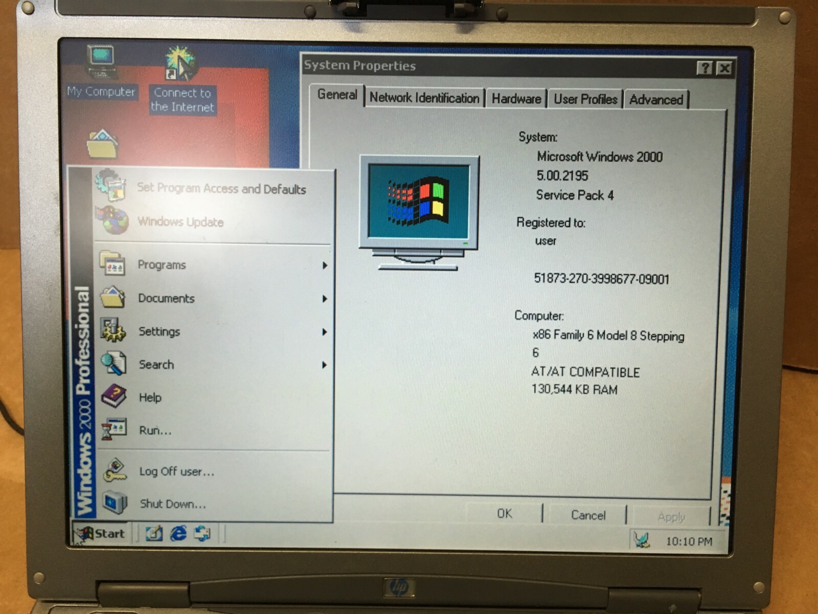 Vintage HP OmniBook 500 Mini Notebook Laptop P III 700MHz 20GB Windows 2000