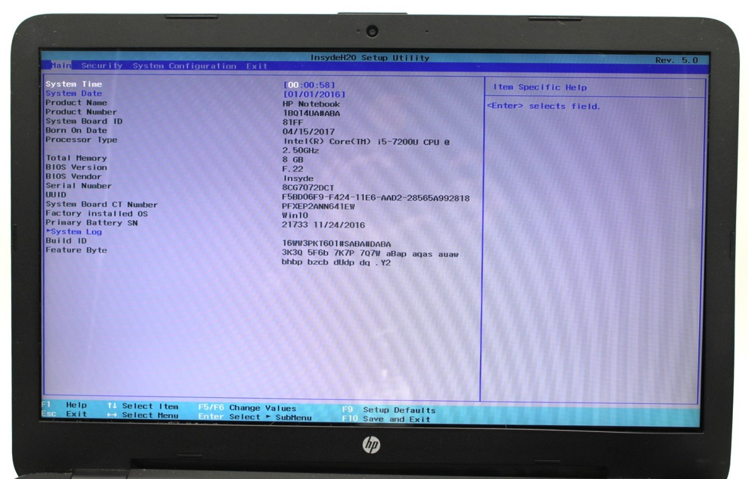 HP Pavilion 17 i5-7200U@2.5GHz 8GB DDR4 NO STORAGE OR OS *USED/TESTED* READ