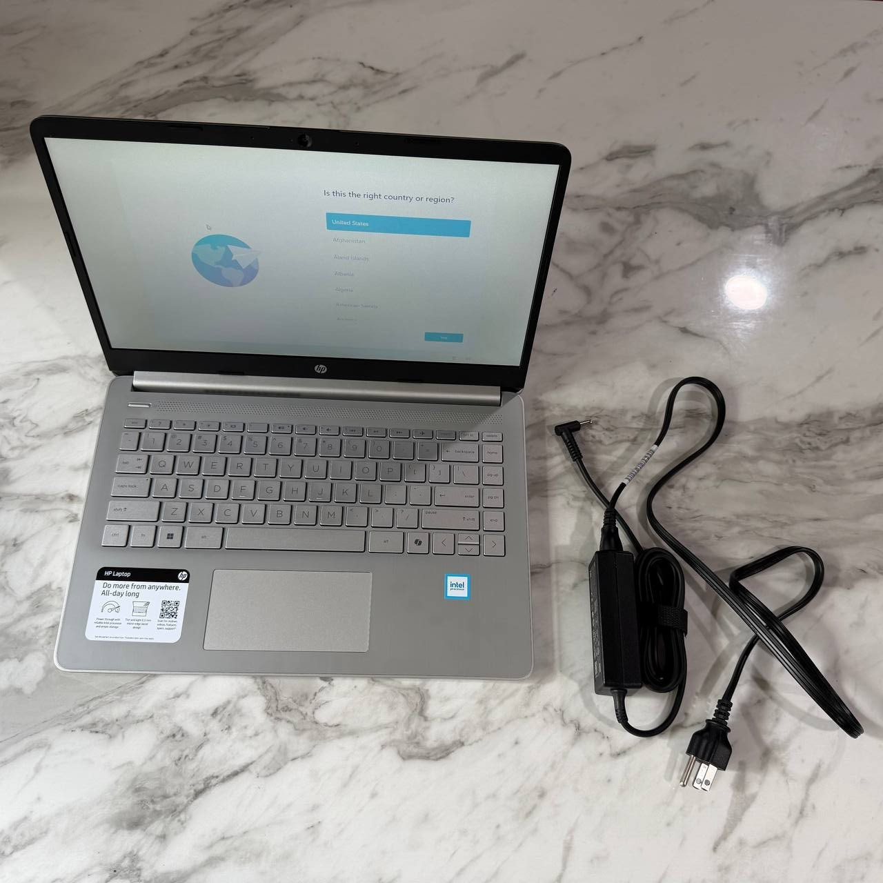 HP 14″ Laptop Intel Processor N150 4GB RAM 128GB Storage UFS – Natural Silver