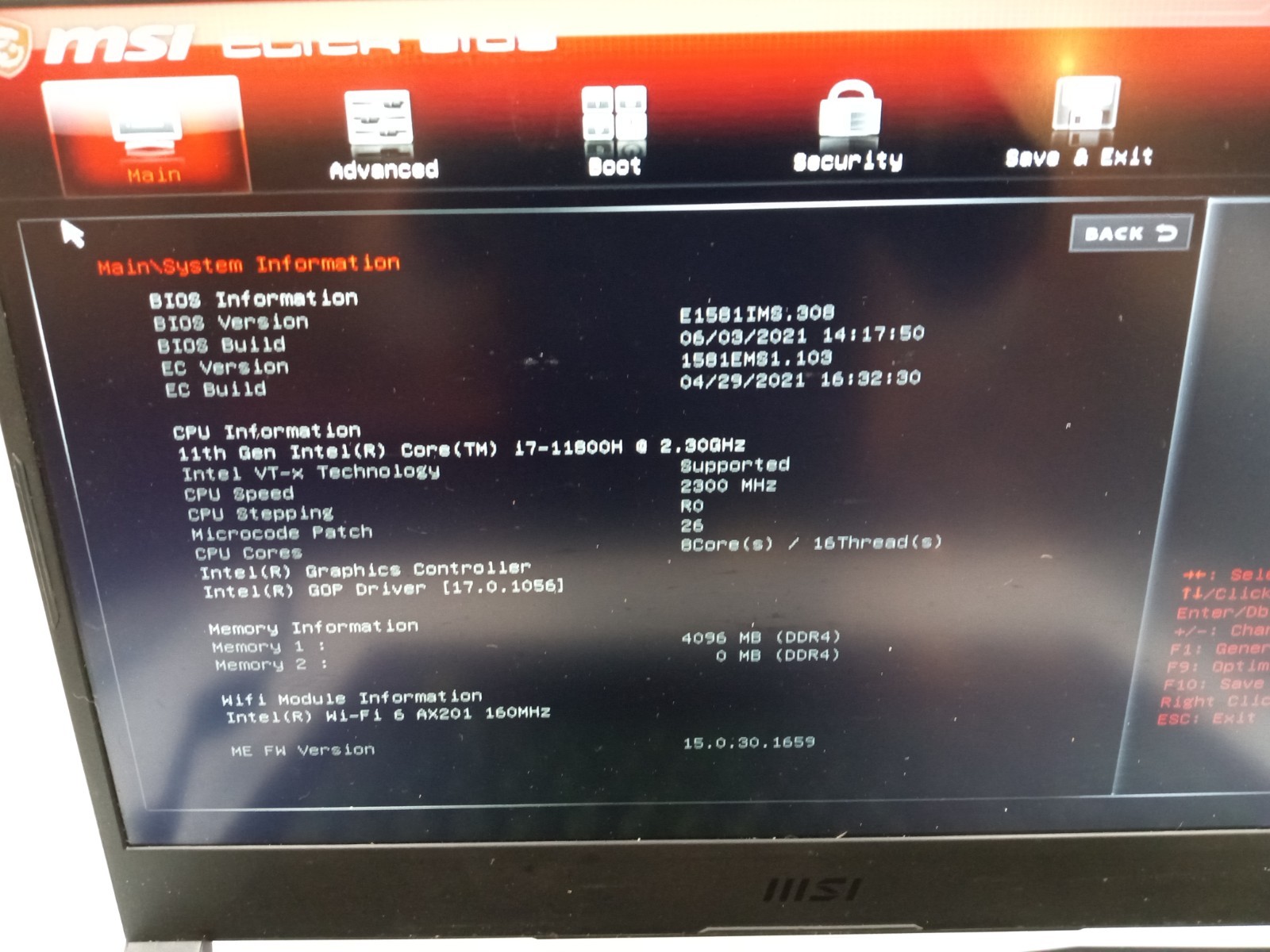 MSI Crosshair 15 A11UEK-205 Intel i7-11800H Nvidia RTX 3060 – FOR PARTS – READ!