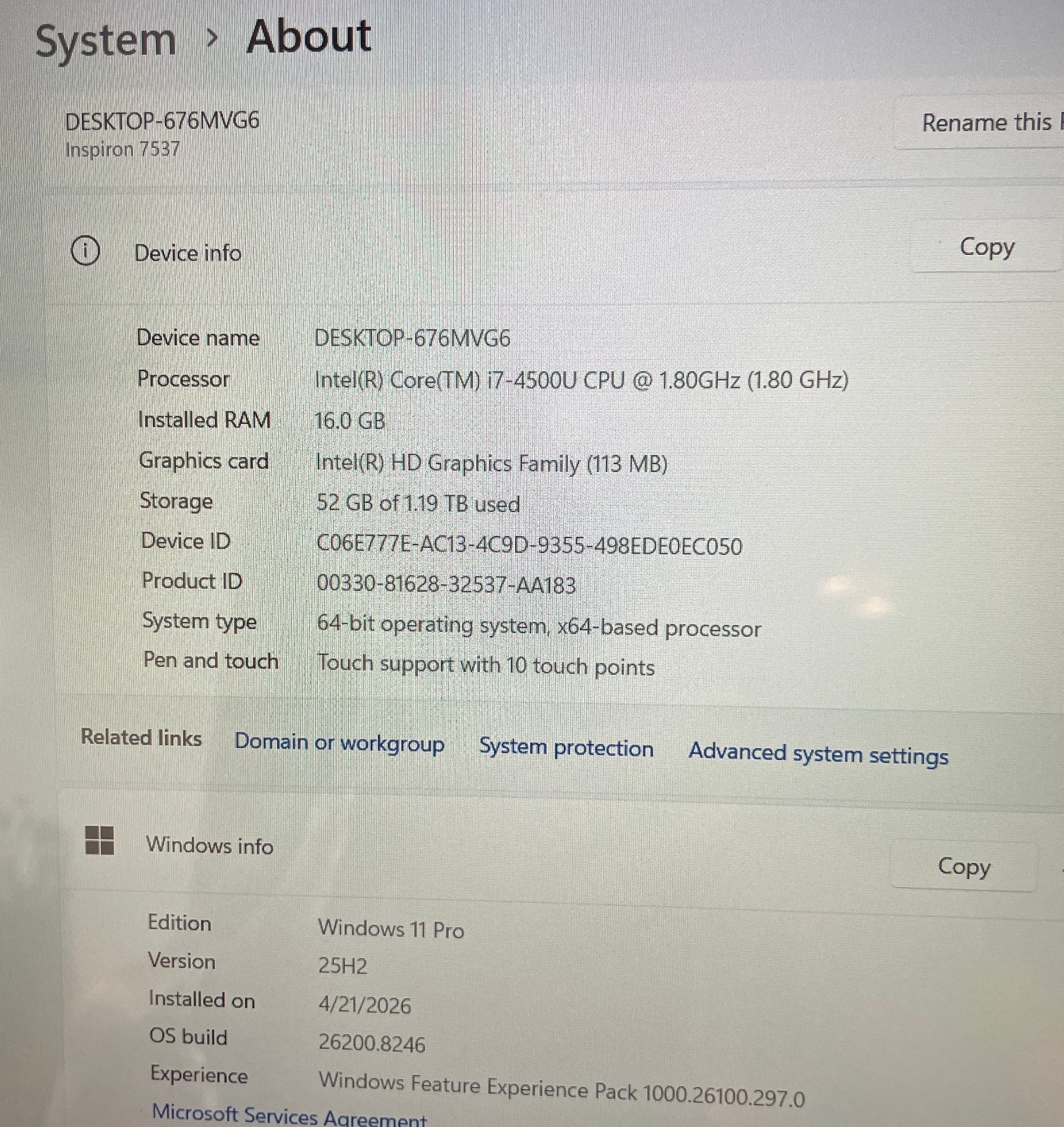 DELL INSPIRON 7537 Laptop *TOUCH* 15″ i7 Win11 Pro 25H2/Office 2021-extras-10