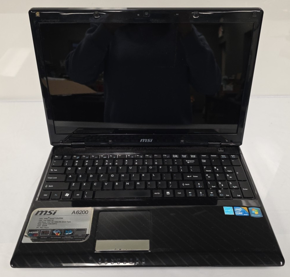 MSI A6200 Laptop (MS-1681) | Intel Core i3-370M| 15.6″|4GB RAM|320GB HDD NO OS