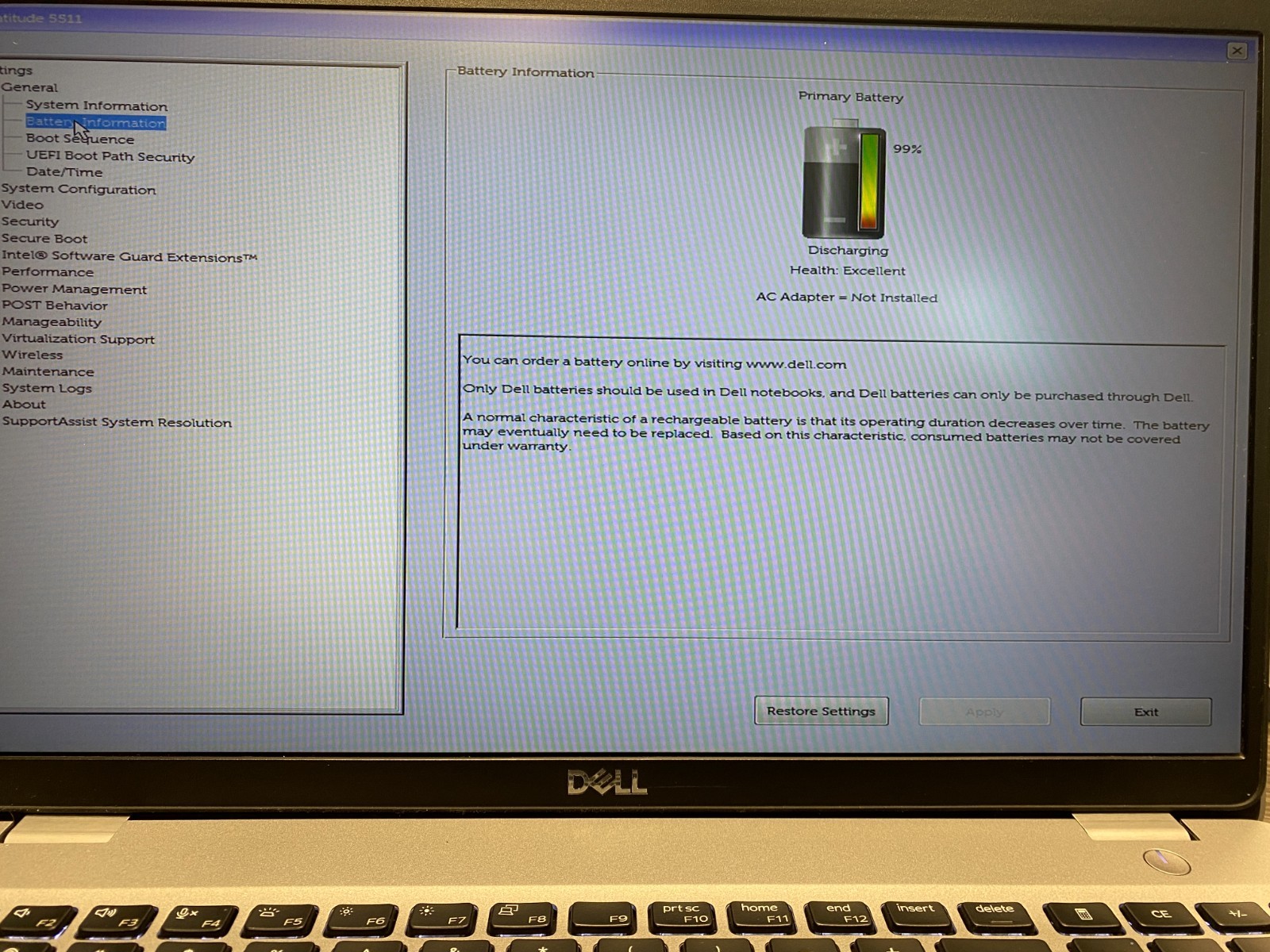 Dell Latitude 5511 Touch 15.6″ i7 10th 16GB DDR4 256GB SSD MX250 Win11H w/ AC