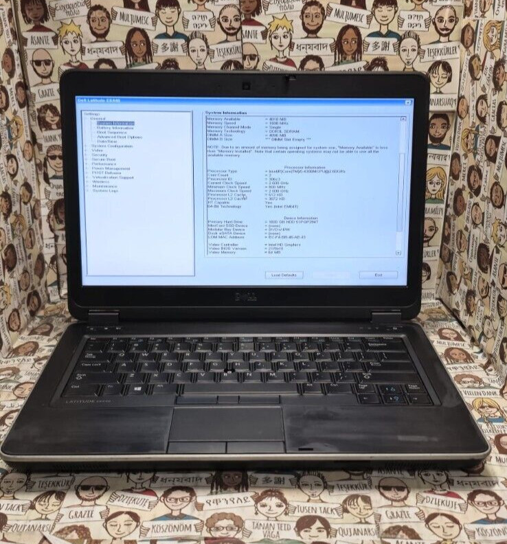 Dell Latitude E6440 Intel i5 2.60GHz, 4GB RAM, 1TB HDD, 14″ Laptop – Used, Boots