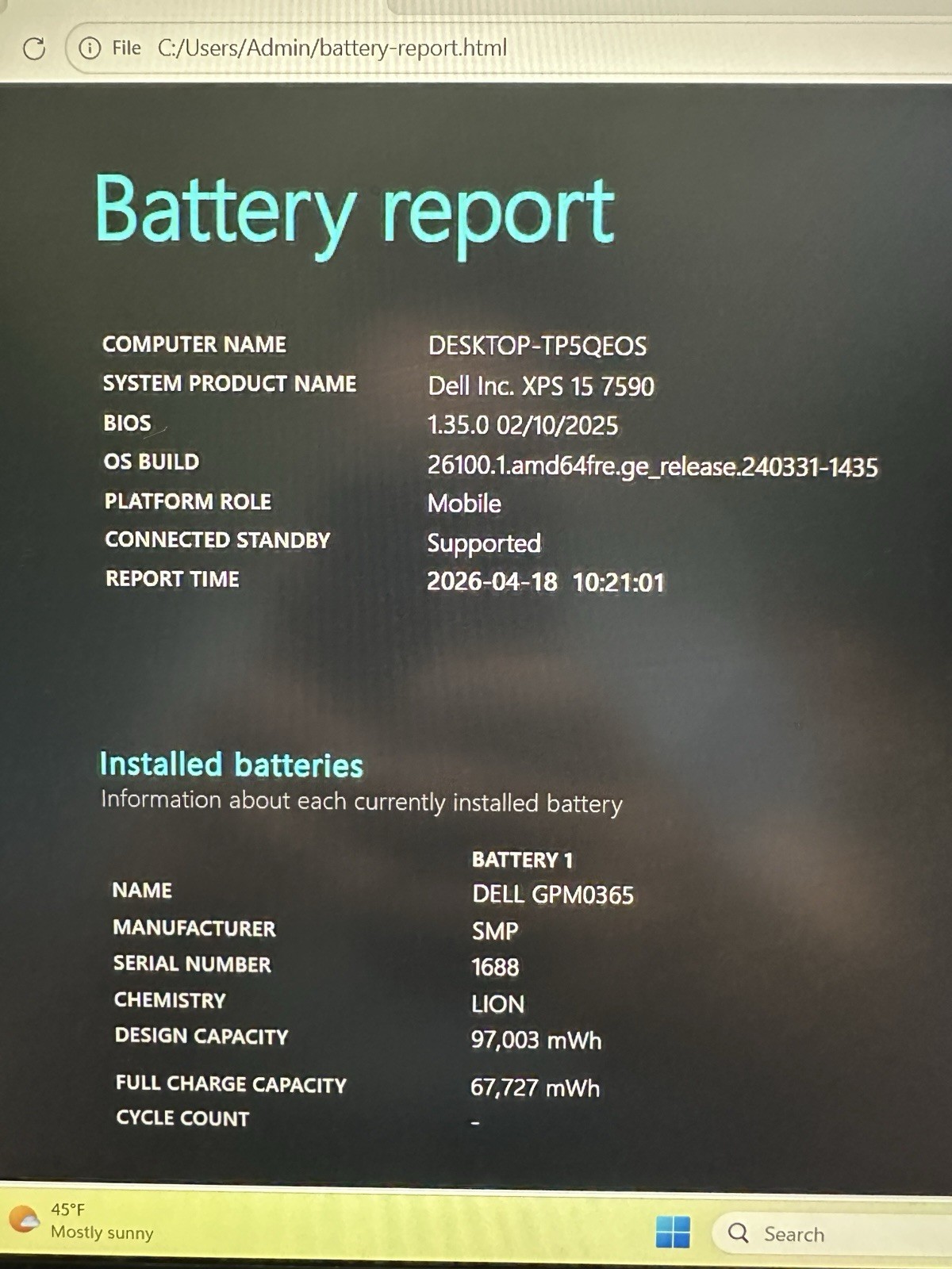 Dell XPS 7590, Gaming GTX 1650, i7-9750H, 16GB RAM, 512GB NVMe, Win 11 Pro