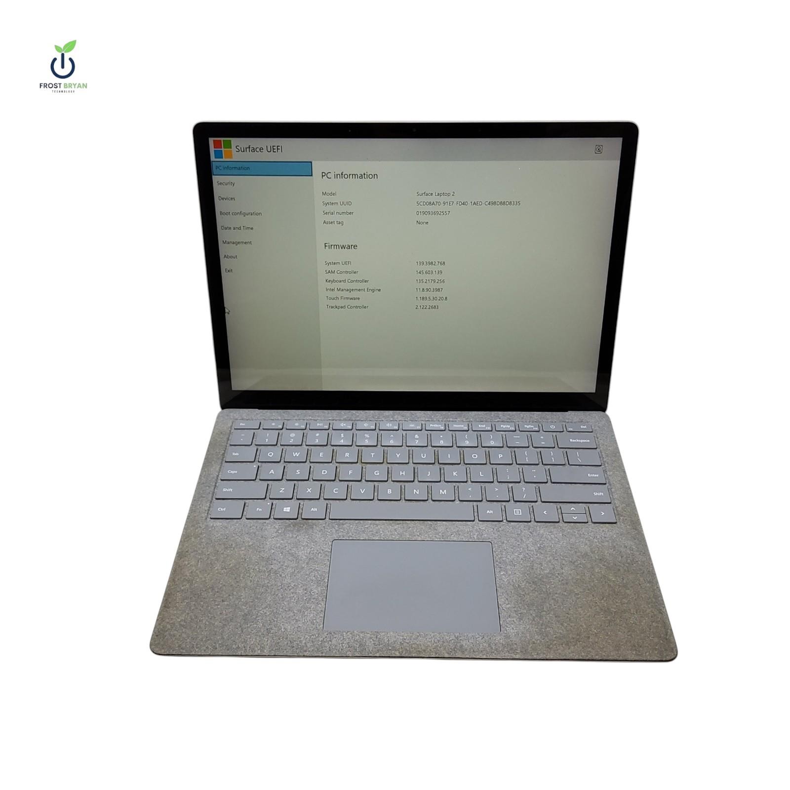 Microsoft Surface Laptop 2 i7-8650U 16GB 512GB SSD No OS Grade D [Defective]