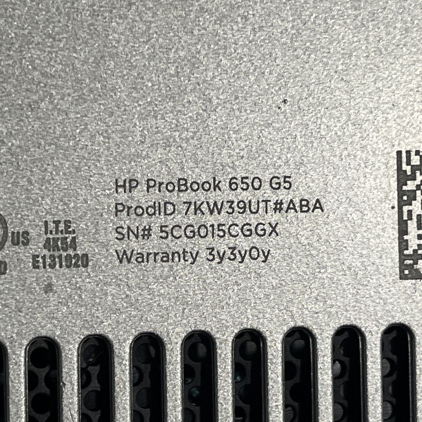 HP PROBOOK 650 G5 INTEL CORE I5-8265U 1.60GHZ 8GB RAM NO HD /