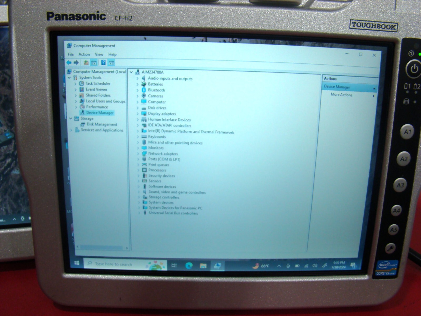 Panasonic Toughbook CF-H2 i5 1.90GHz Win10 64 Touch WIFI BlueTooth CF-H2PAEBK1M