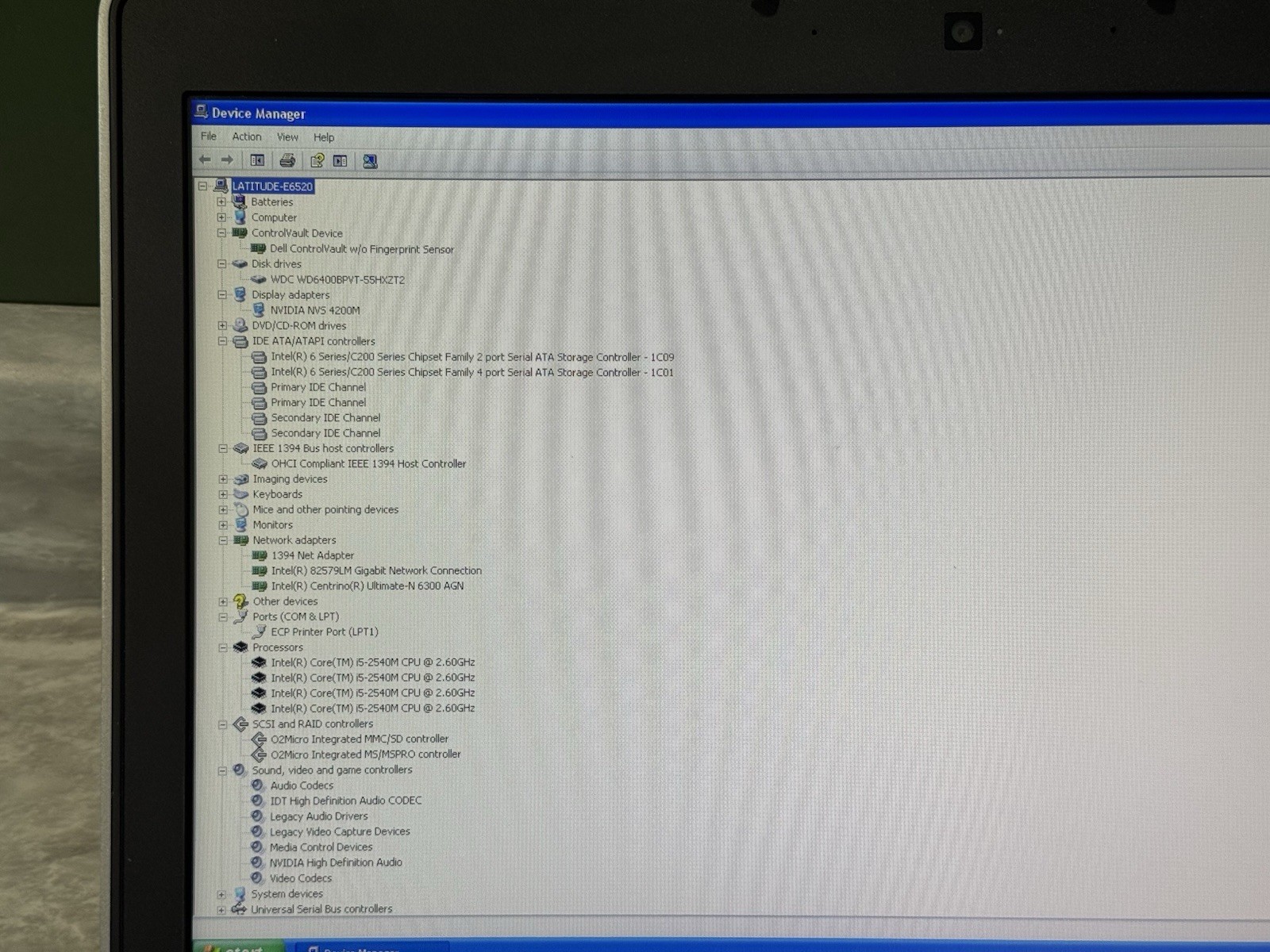Dell Latitude E6520 Retro Gaming Laptop Nvidia GPU Intel i5 4gb RAM 640gb HDD XP